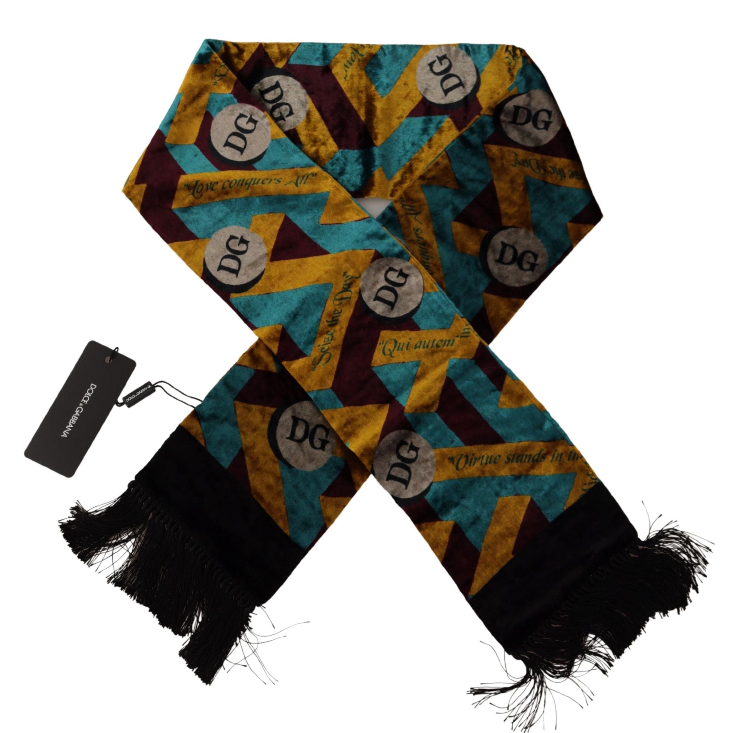 Dolce & Gabbana Elegant Multicolor Silk Blend Men's Men's Scarf