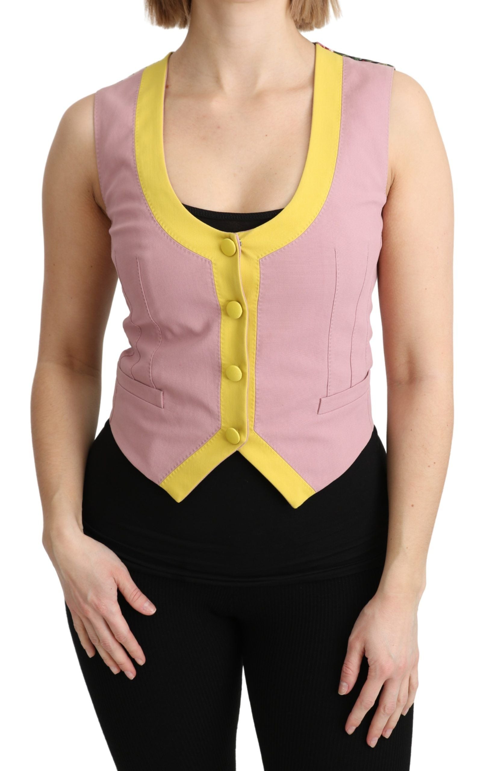 Dolce & Gabbana Chic Sleeveless Vest in Pink Women's Hues