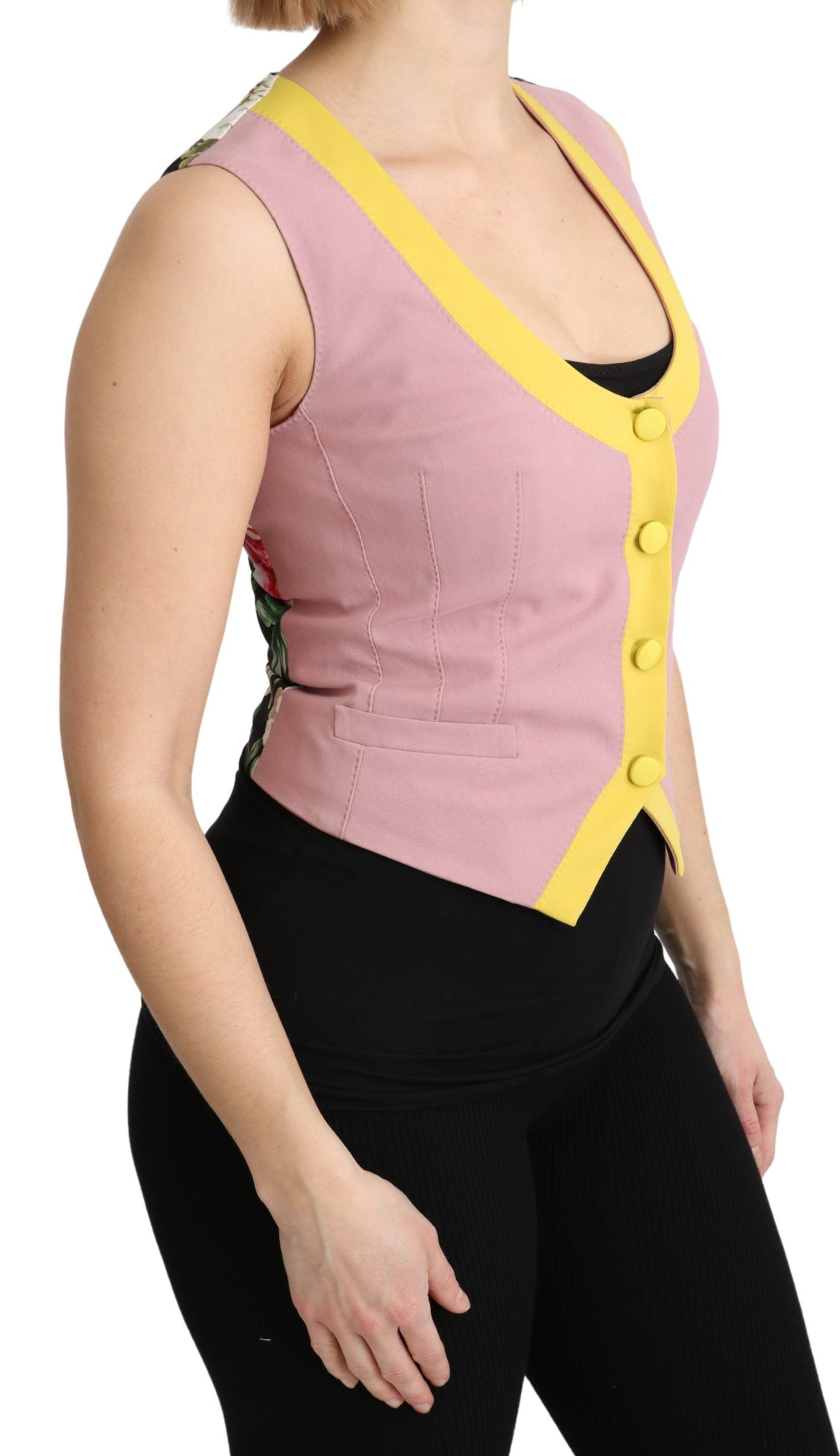 Dolce & Gabbana Chic Sleeveless Vest in Pink Women's Hues