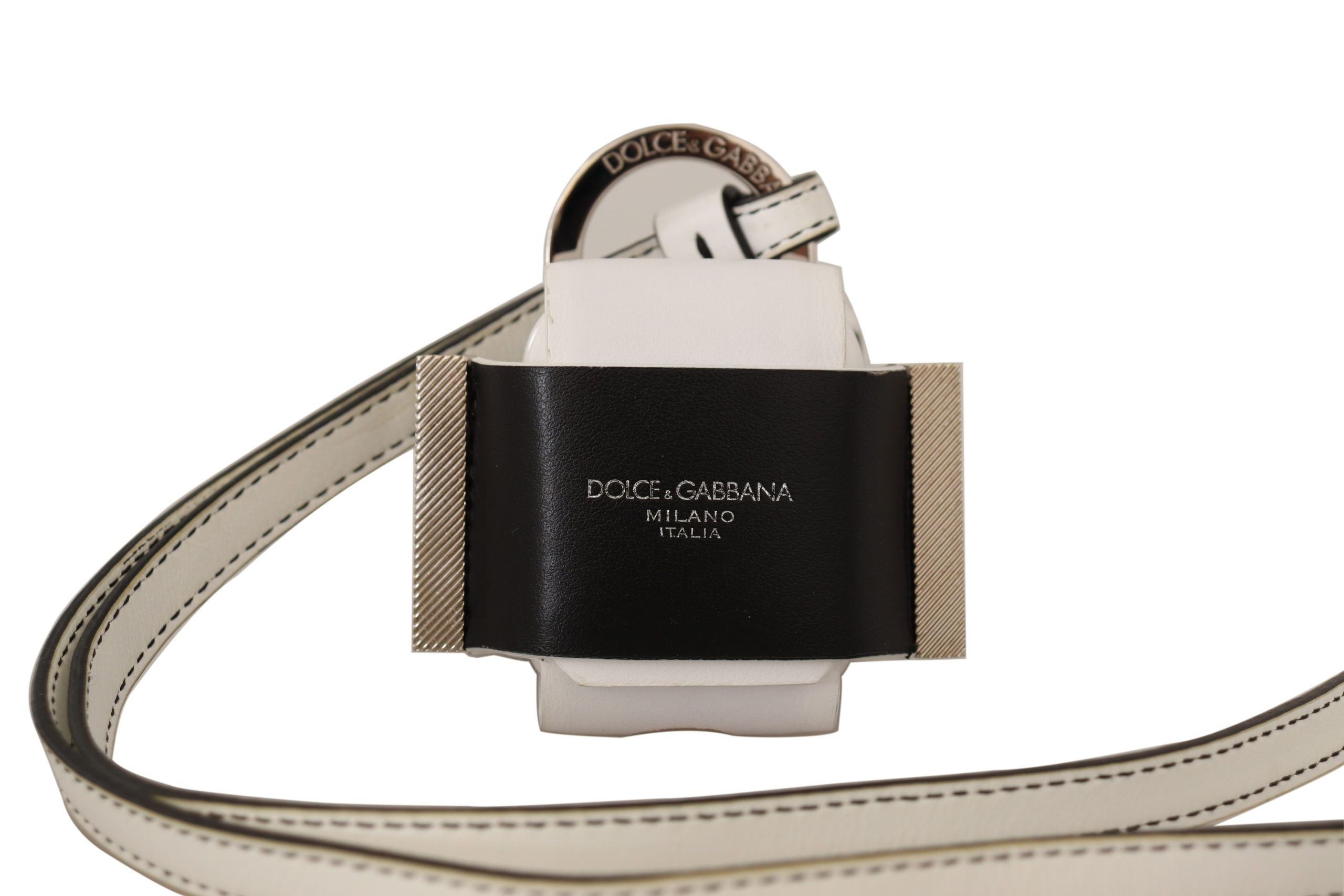 Dolce & Gabbana Chic Leather Airpods Case in Women's Monochrome