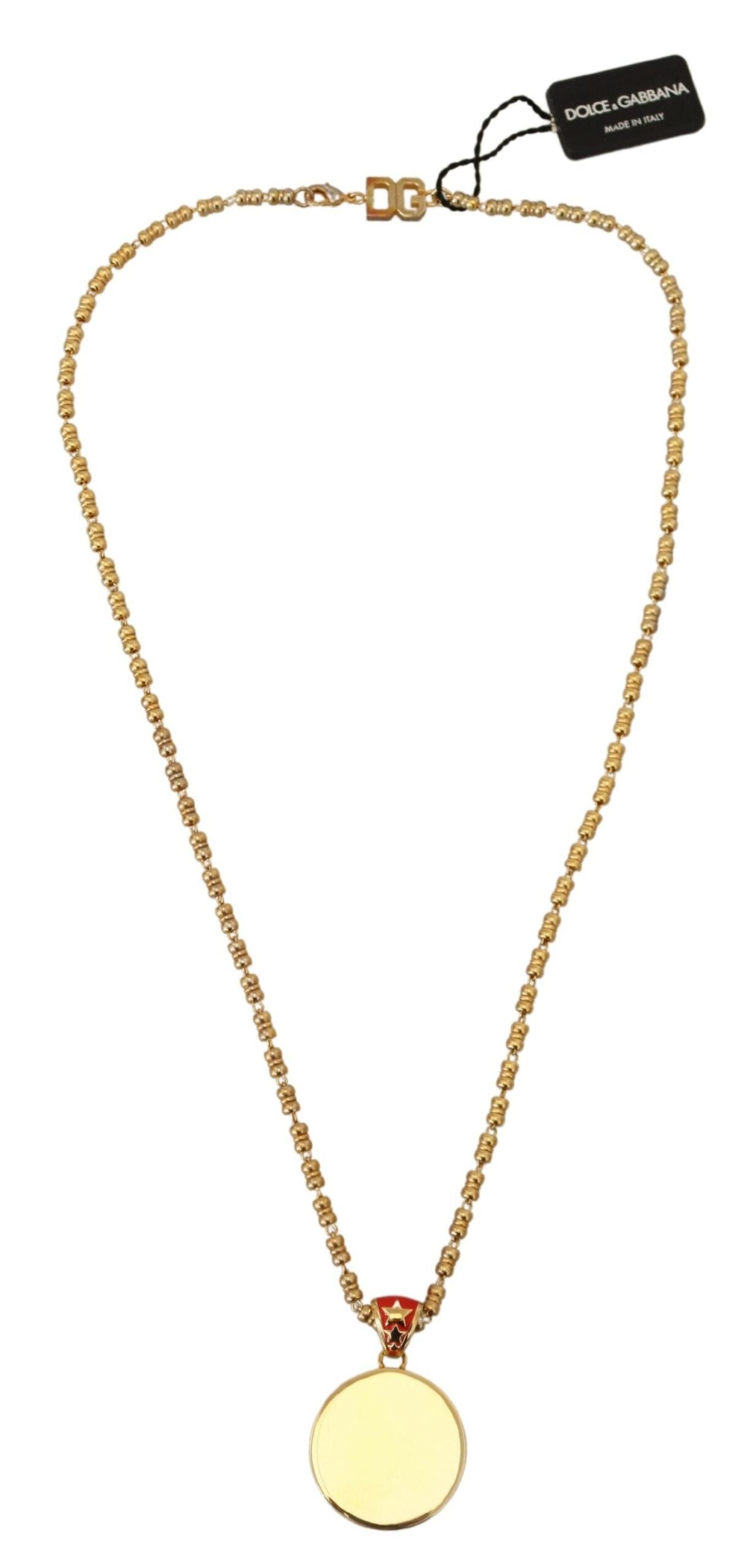 Dolce & Gabbana Elegant Gold Charm Chain Women's Necklace