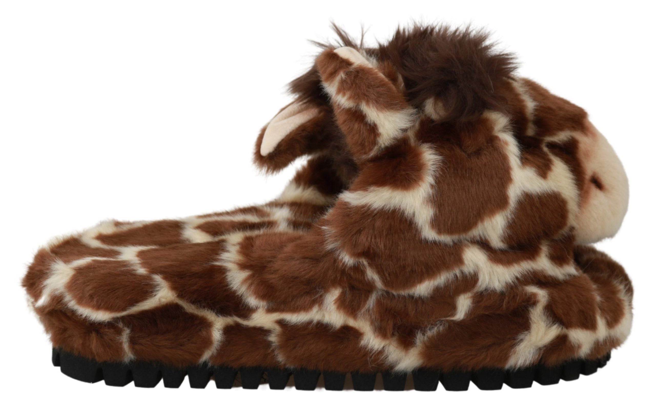 Dolce & Gabbana Elegant Giraffe Pattern Slides for Sophisticated Women's Comfort1