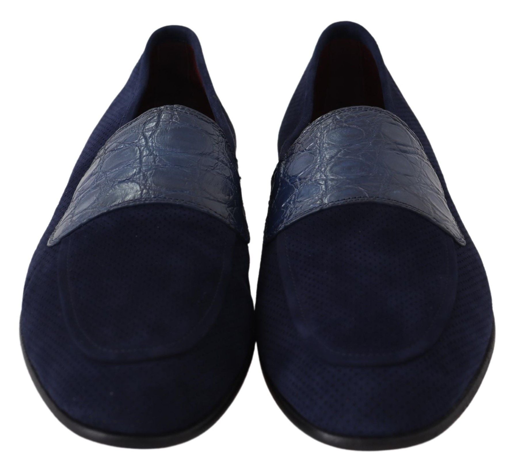 Dolce & Gabbana Elegant Blue Suede Leather Men's Loafers