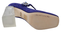 Dolce & Gabbana Elegant Purple Suede Mary Janes Women's Pumps3