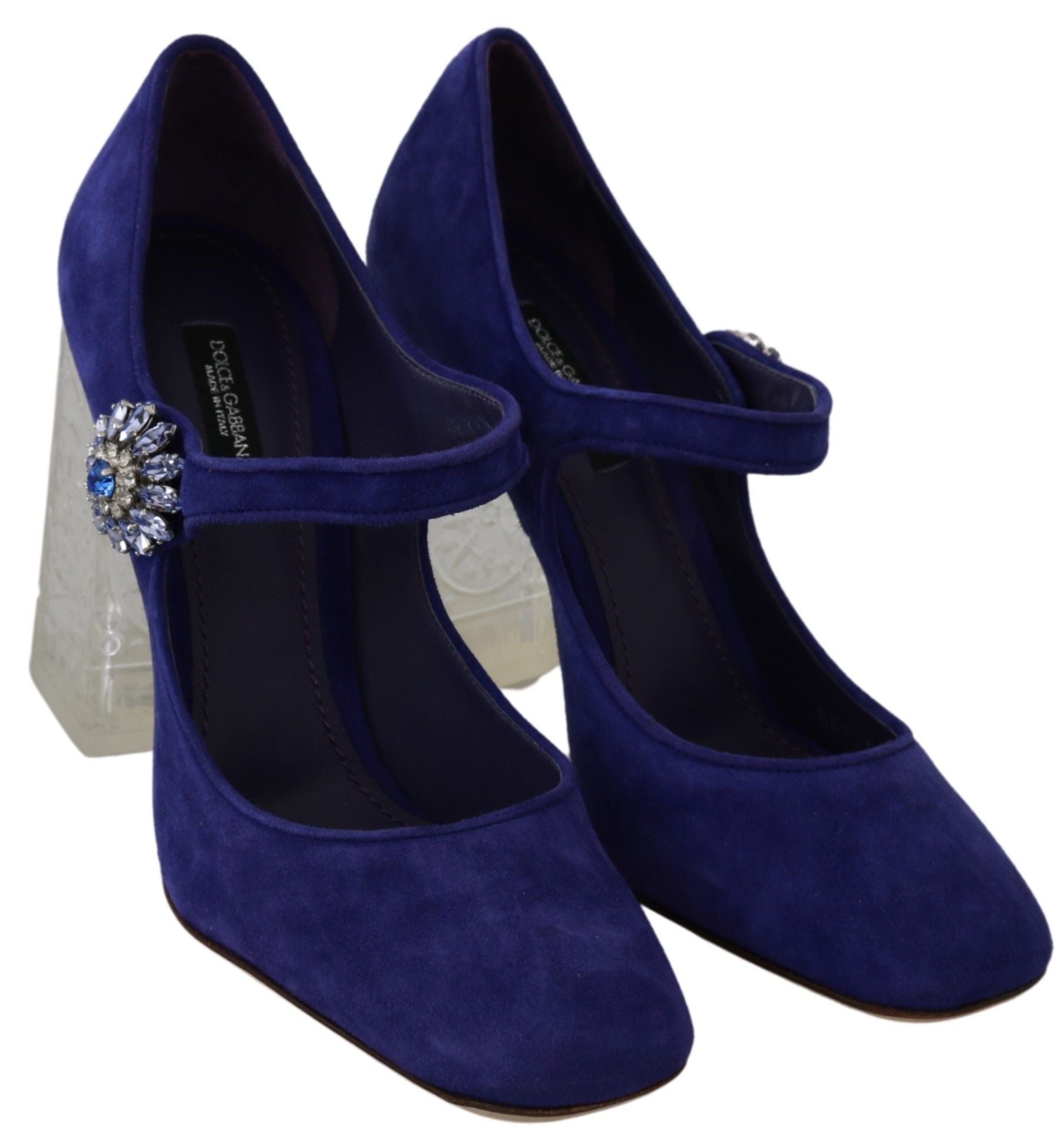 Dolce & Gabbana Elegant Purple Suede Mary Janes Women's Pumps9