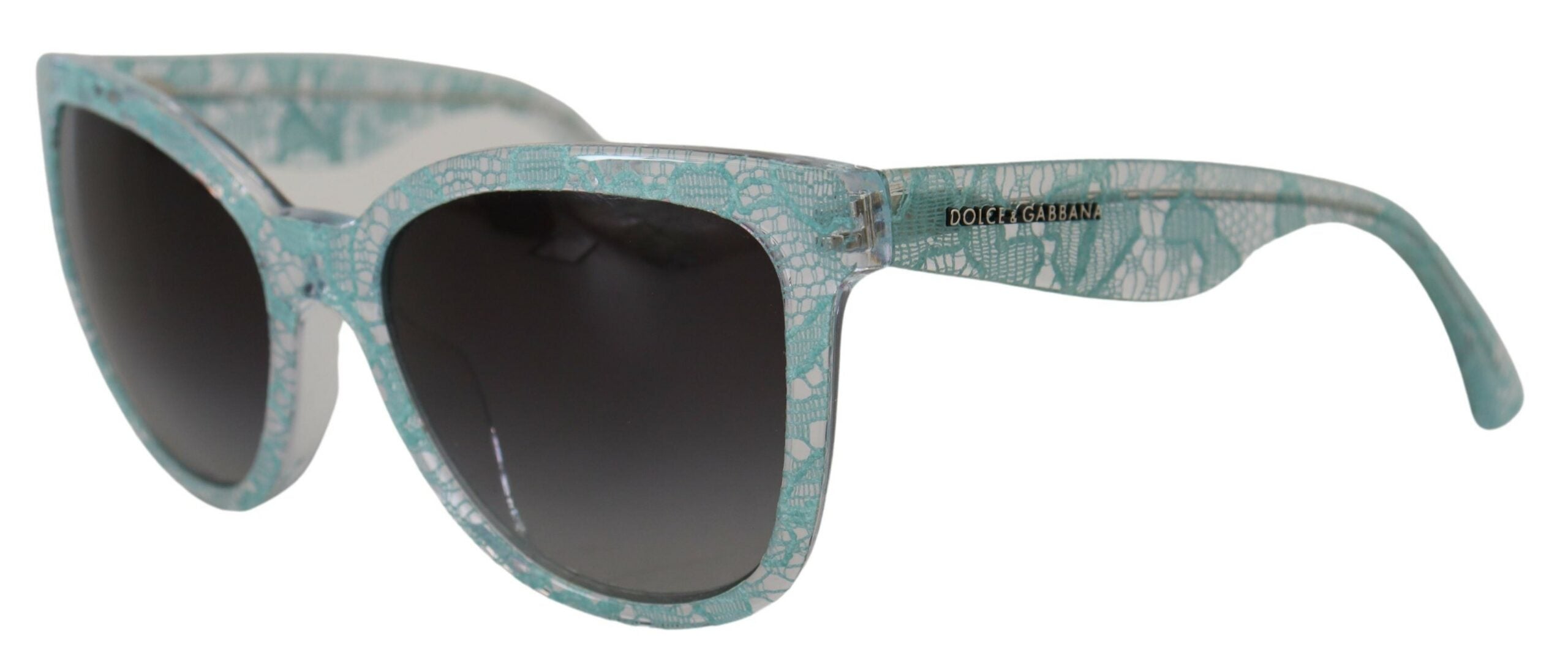 Dolce & Gabbana Elegant Blue Lace Detail Women's Sunglasses