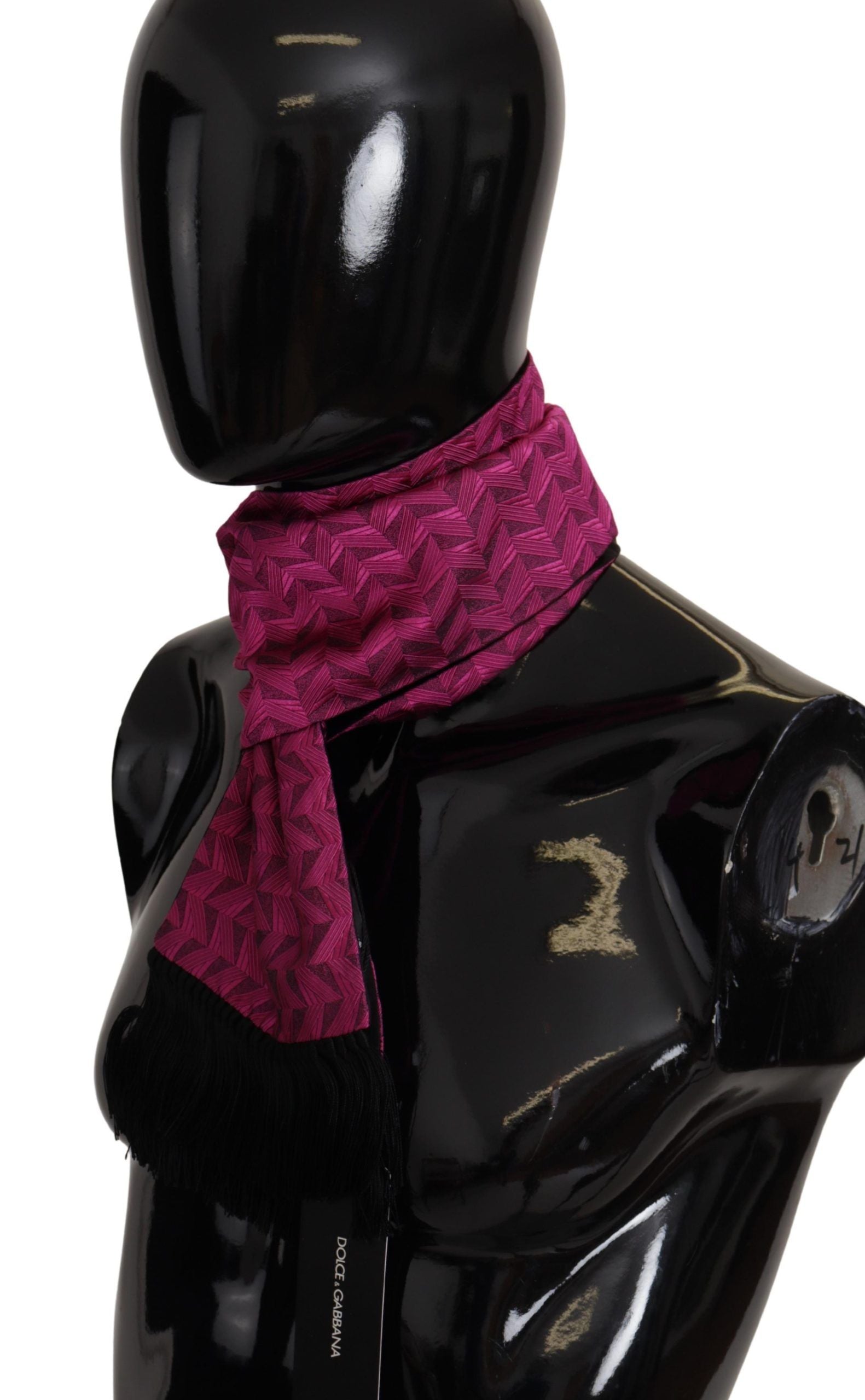 Dolce & Gabbana Elegant Magenta Silk Men's Scarf Men's Wrap