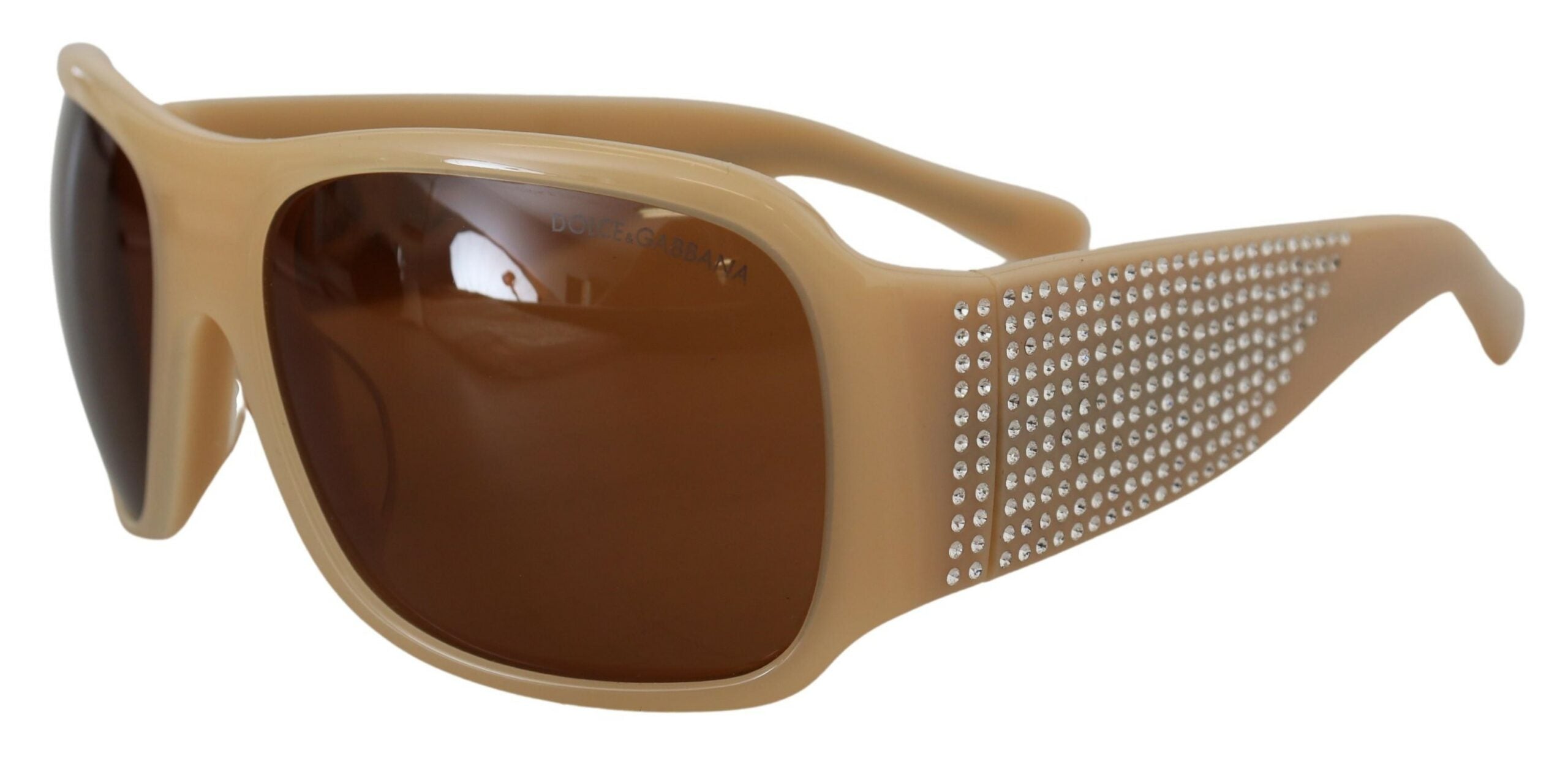 Dolce & Gabbana Elegant Cream Swarovski Women's Sunglasses