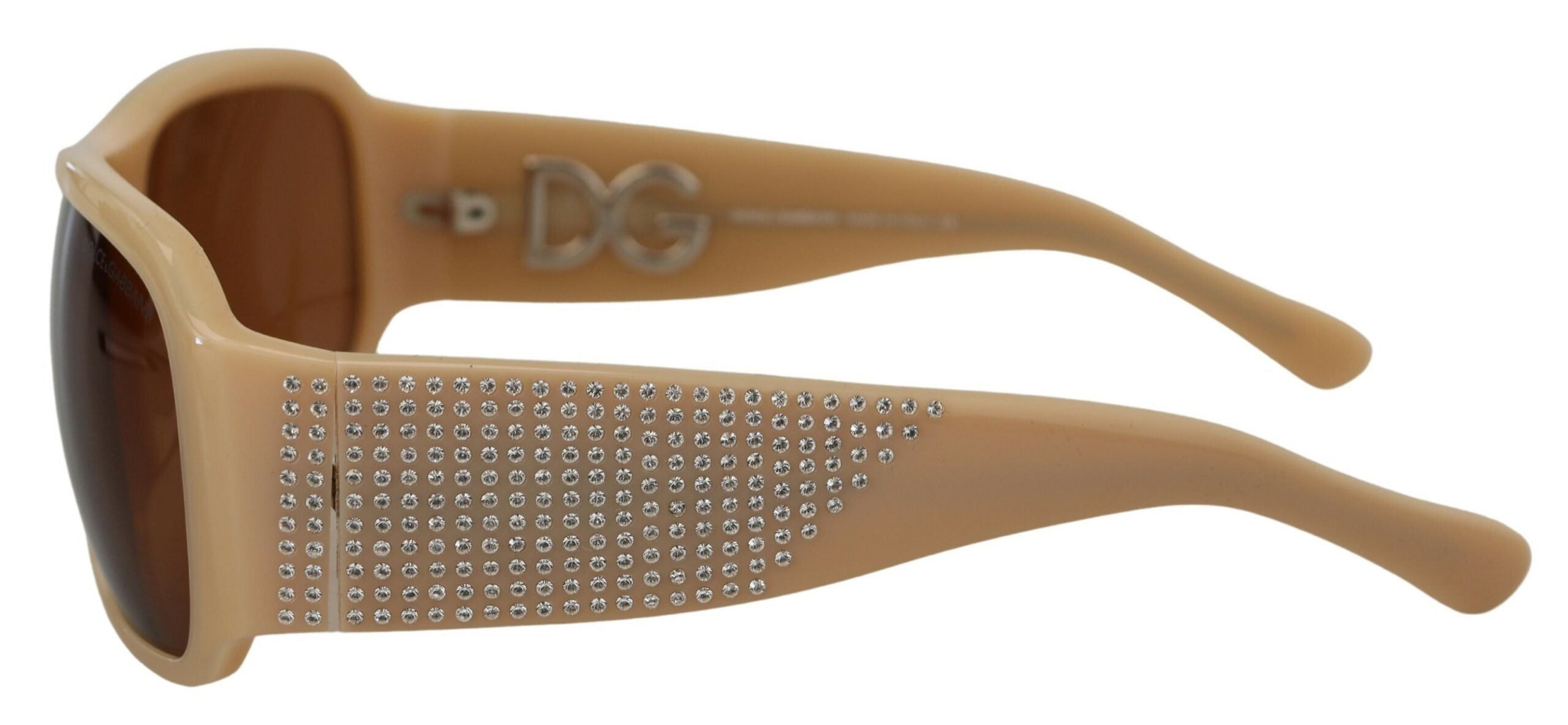 Dolce & Gabbana Elegant Cream Swarovski Women's Sunglasses