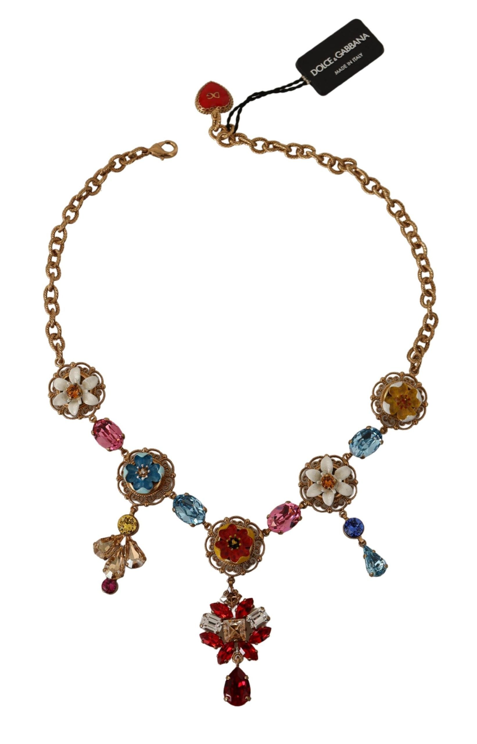 Dolce & Gabbana Elegant Floral Statement Women's Necklace