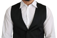 Dolce & Gabbana Gray 100% Silk Formal Coat Men's Vest9