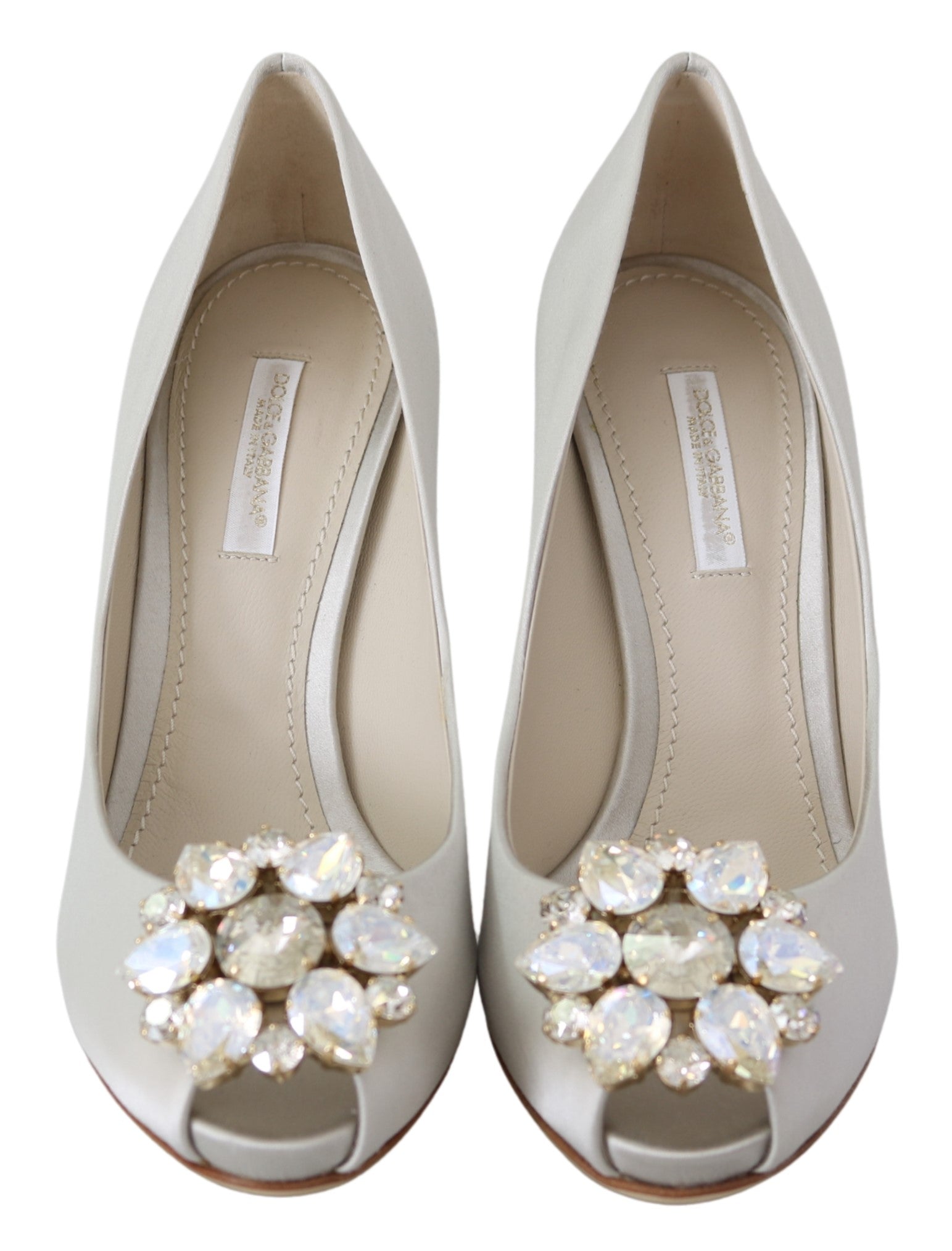 Dolce & Gabbana Gorgeous  Crystals Peep Toe Heels Pumps27