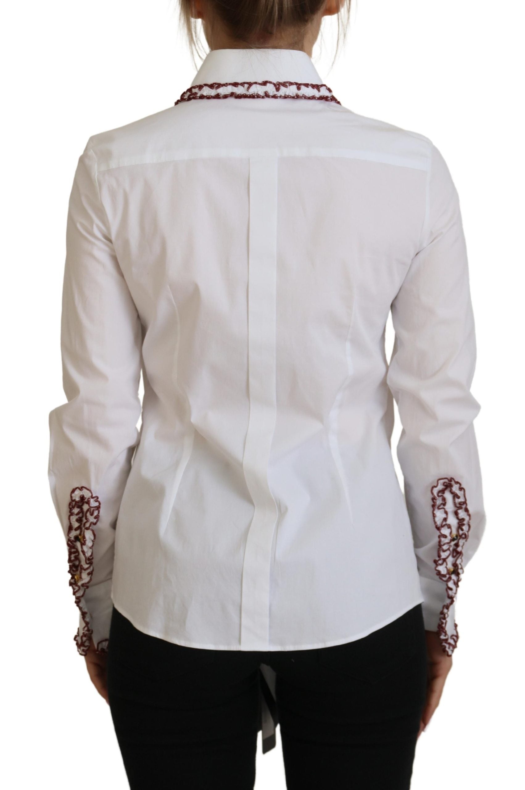 Dolce & Gabbana Elegant White Cotton Polo Women's Top