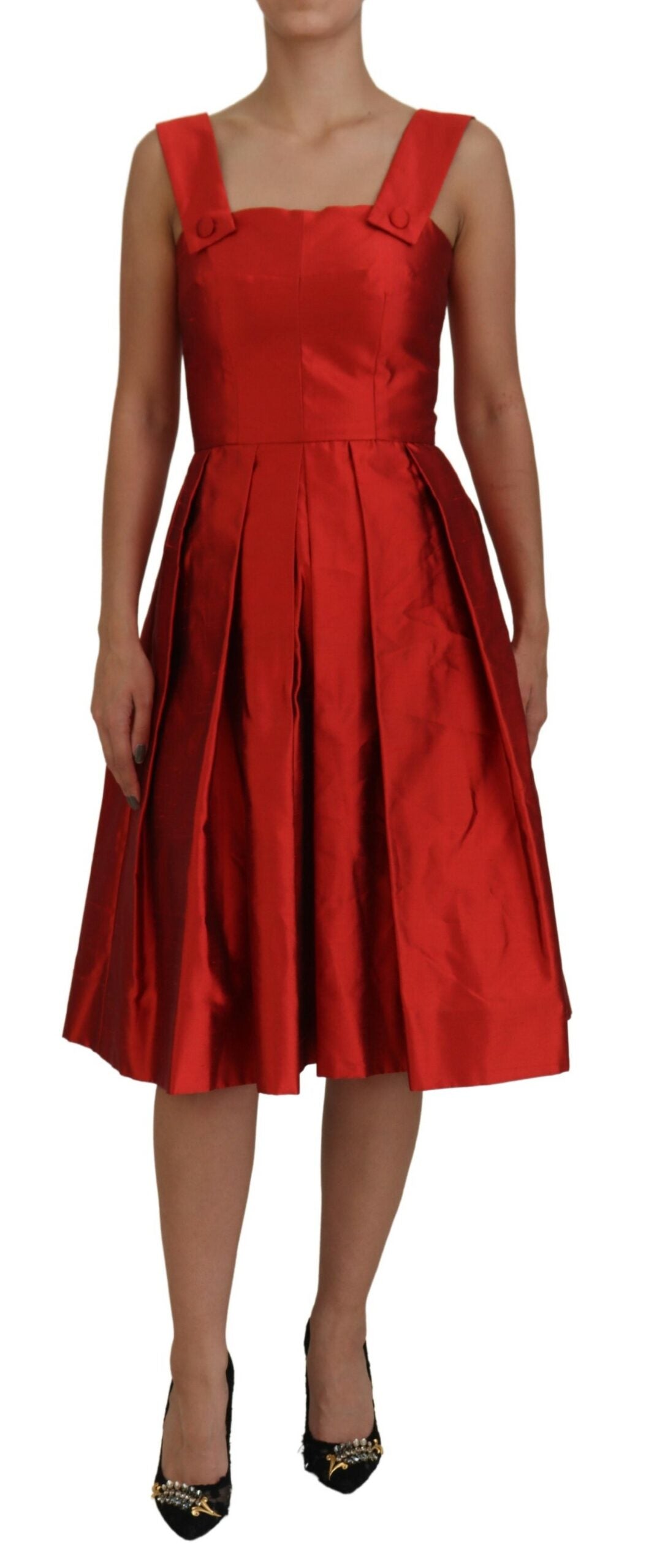 Dolce & Gabbana  Red Silk A-line Dress