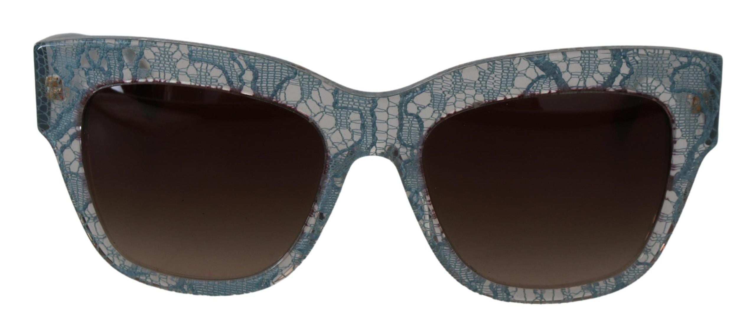 Dolce & Gabbana Elegant Lace Detail Blue Women's Sunglasses