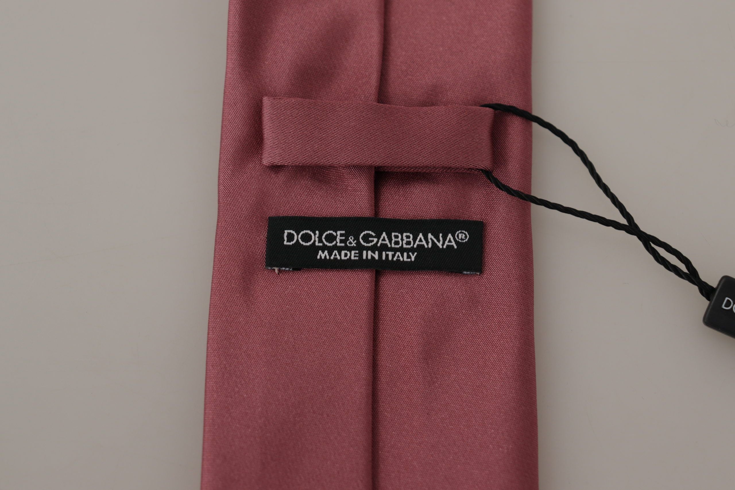 Dolce & Gabbana Elegant Pink Silk Bow Men's Tie