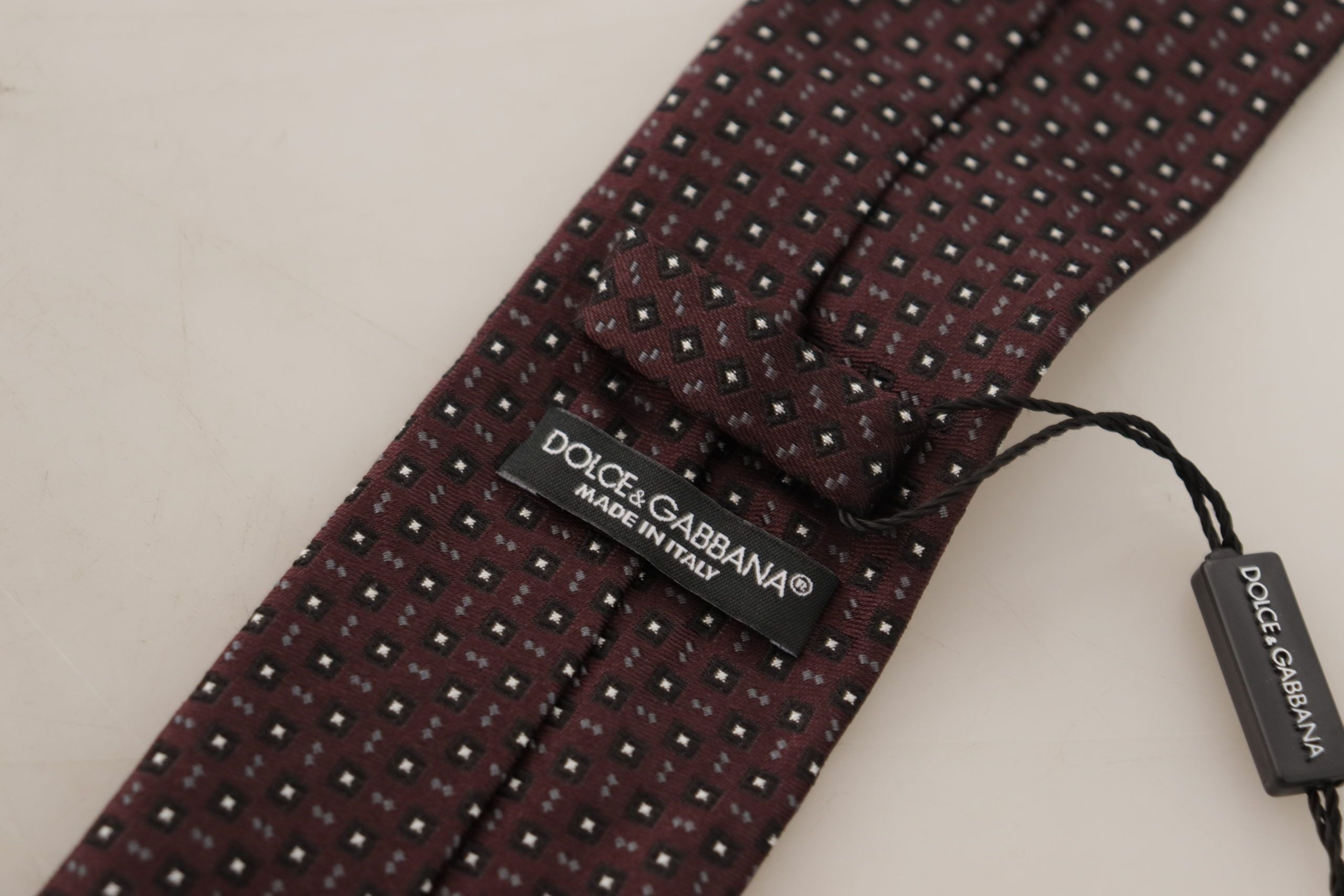 Dolce & Gabbana Elegant Geometric Silk Bow Men's Tie