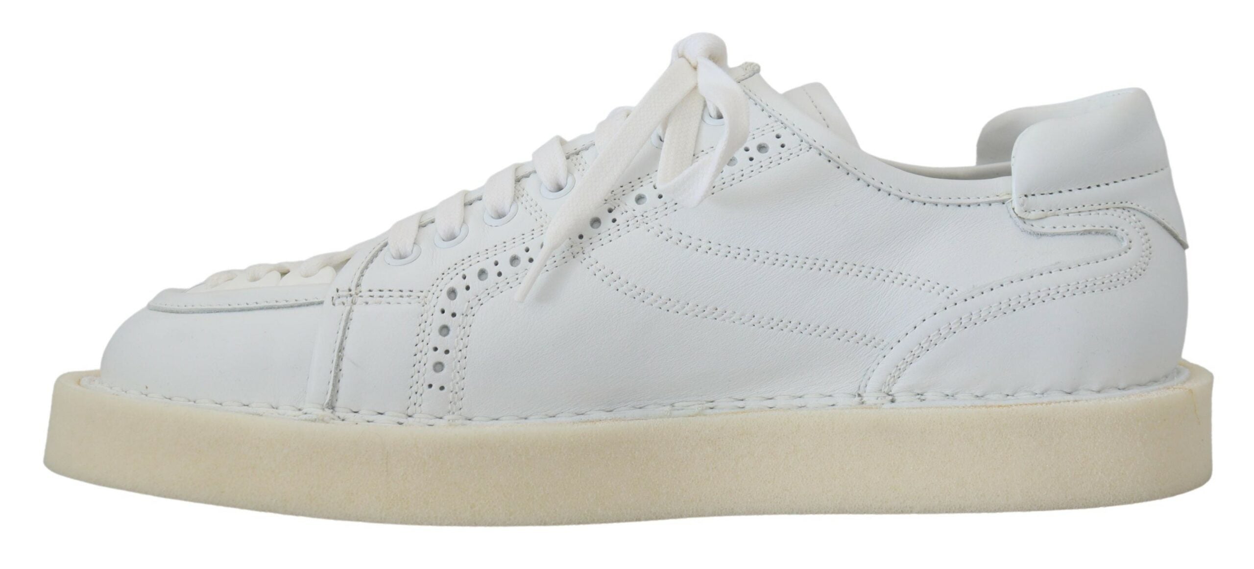 Dolce & Gabbana Elegant White Low Top Oxford Men's Sneakers