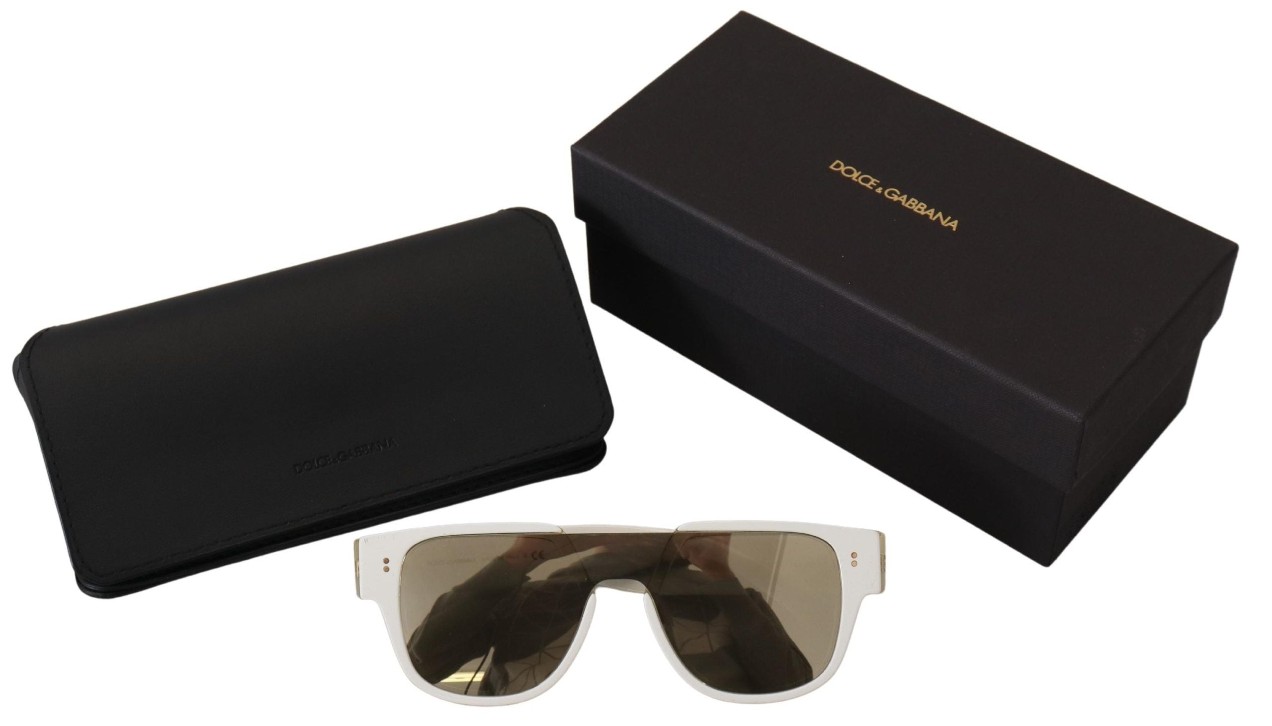 Dolce & Gabbana Elegant White Acetate Sunglasses for Women's Women