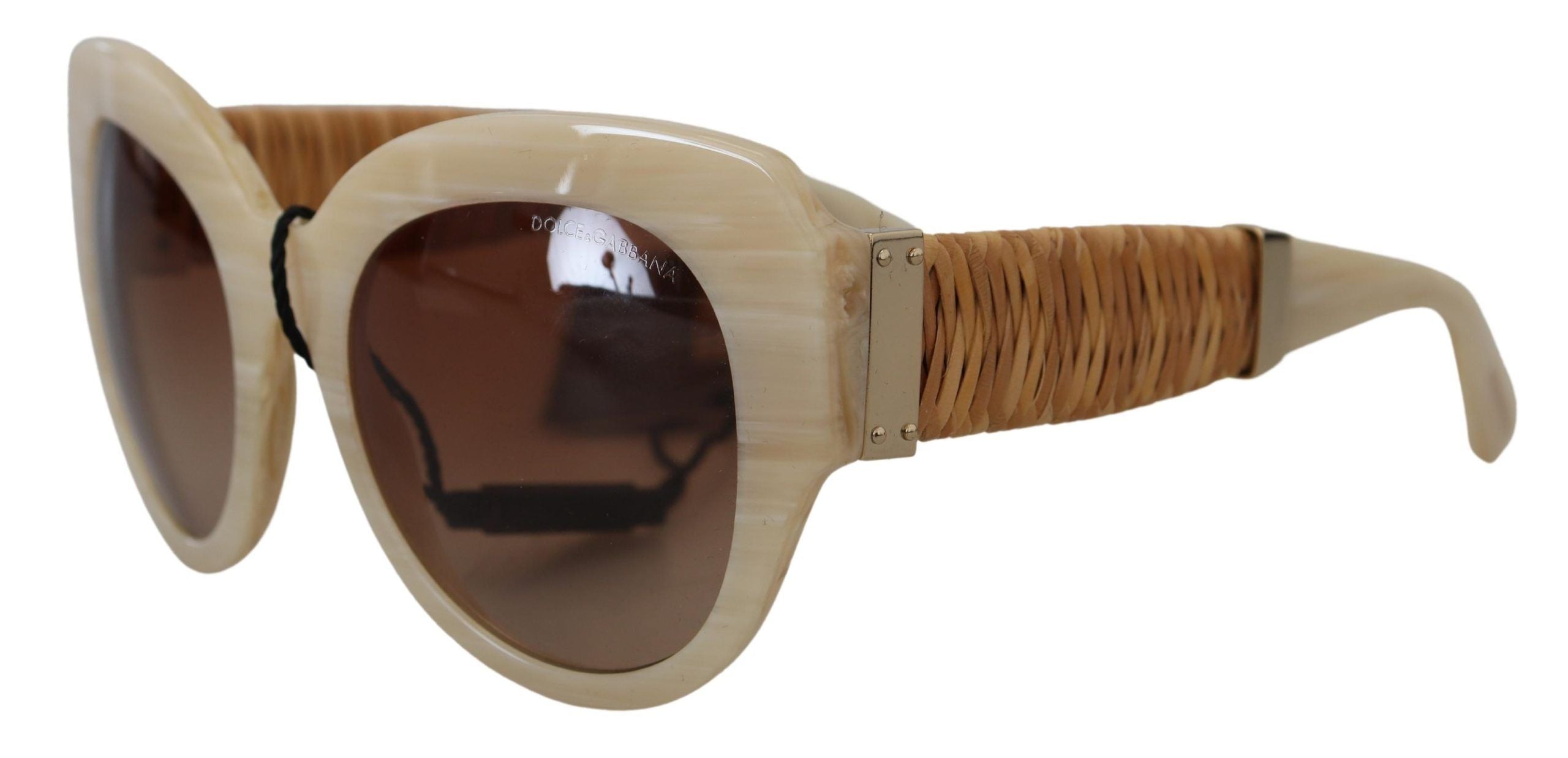 Dolce & Gabbana Beige Chic Acetate Women's Women's Sunglasses