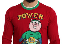 Dolce & Gabbana Red Wool Silk Pig of the Year Men's Sweater8