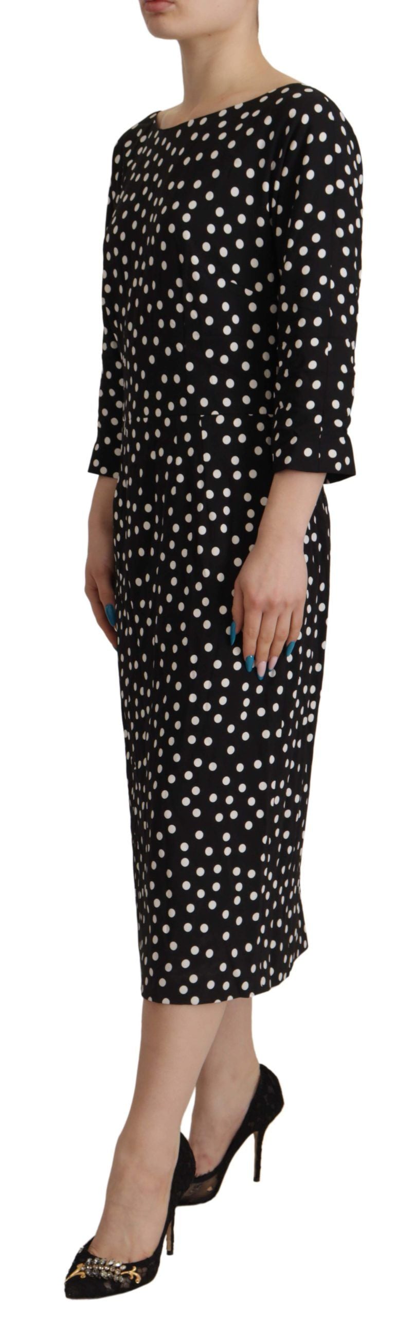 Dolce & Gabbana Polka Dot Sheath Midi Women's Elegance