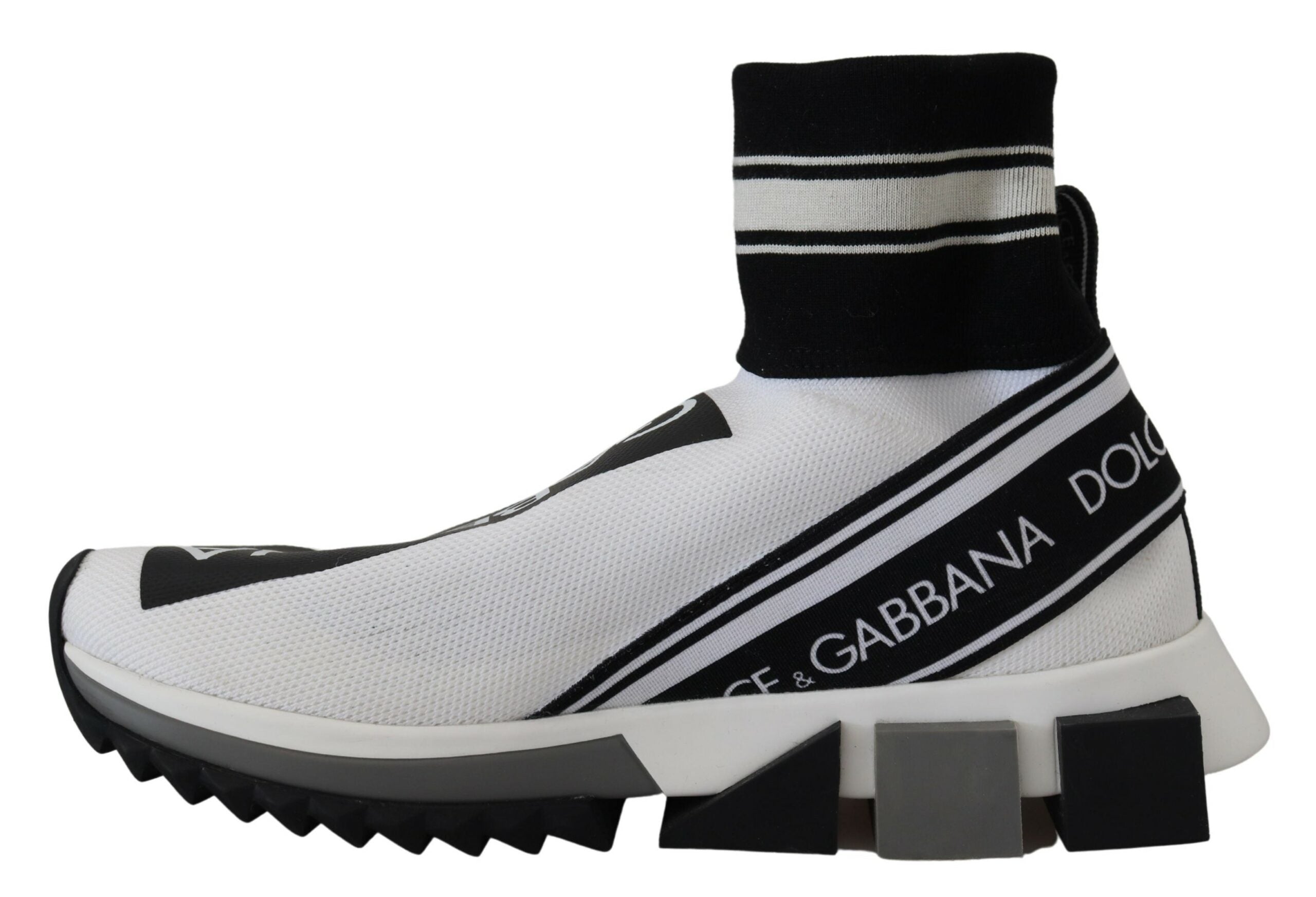 Dolce & Gabbana Chic Black and White Sorrento Slip-On Women's Sneakers