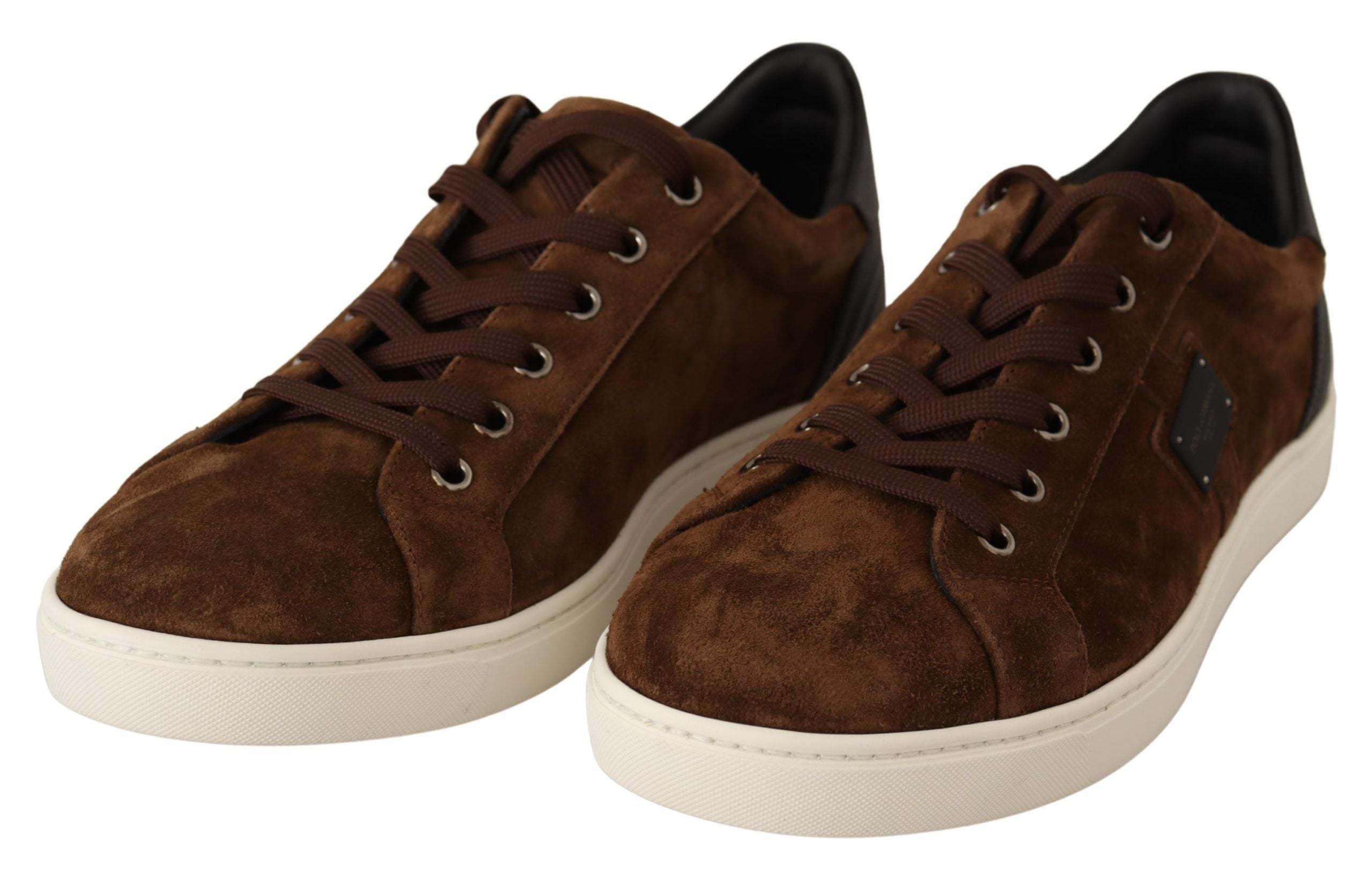 Dolce & Gabbana Elegant Leather Casual Sneakers in Men's Brown