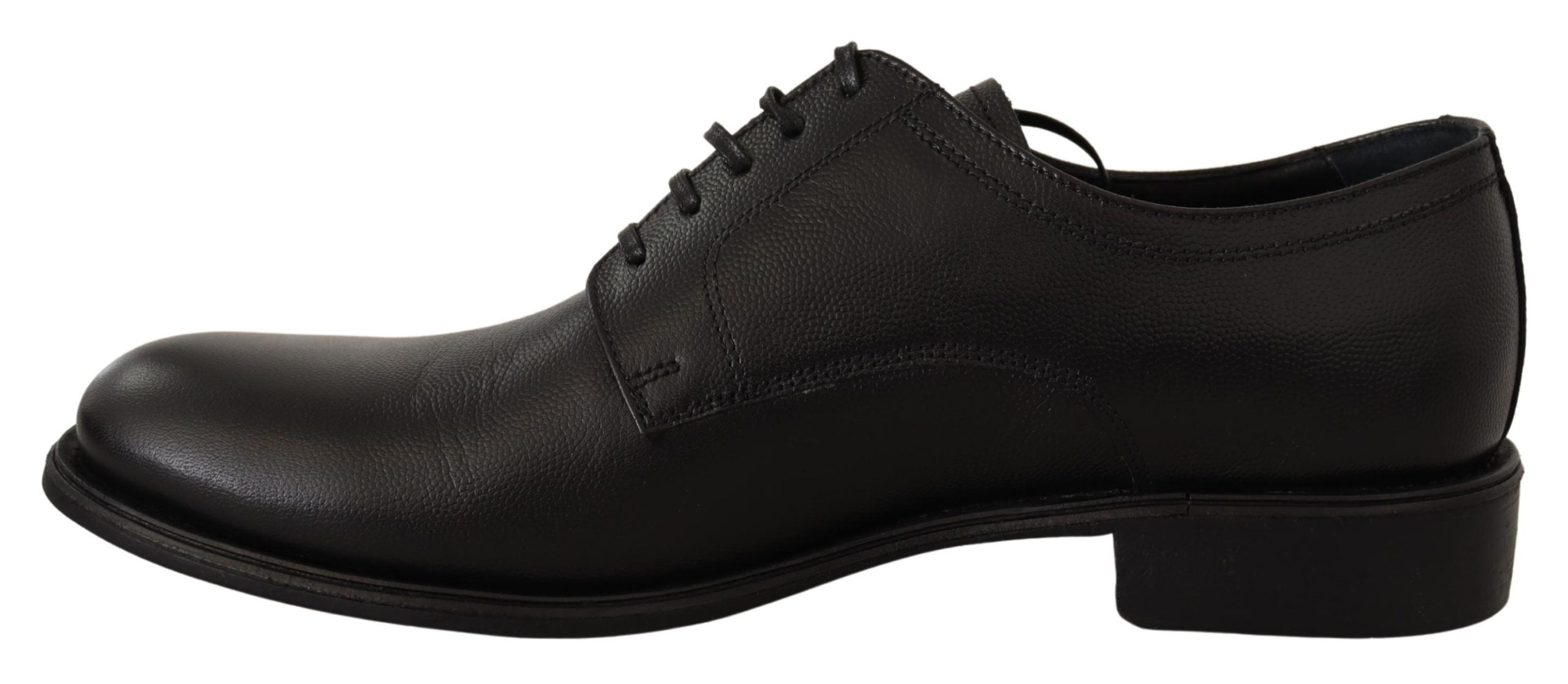 Dolce & Gabbana Elegant Black Leather Derby Men's Shoes