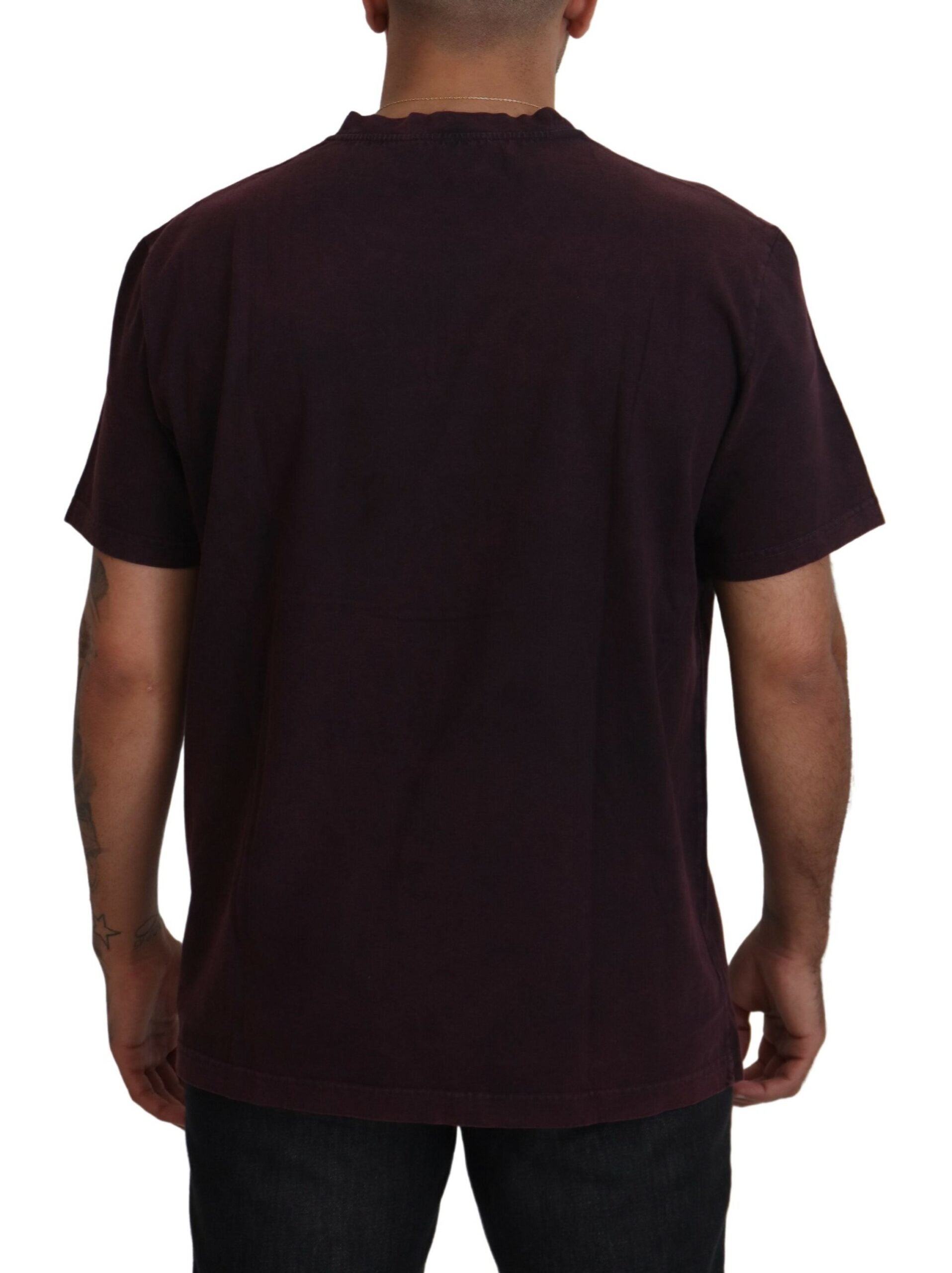 Dolce & Gabbana Bordeaux Crewneck Short Sleeve  Men's T-shirt5