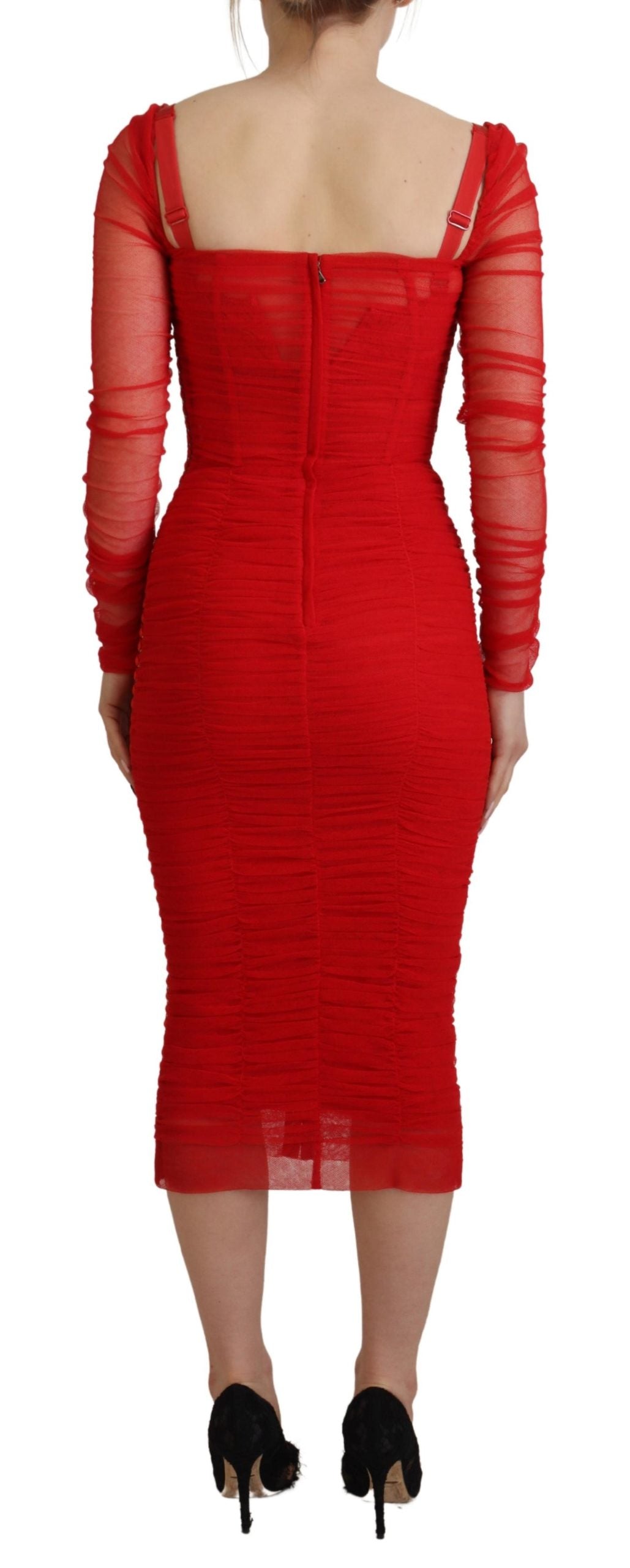 Dolce & Gabbana Elegant Red Bodycon Sheath Women's Dress