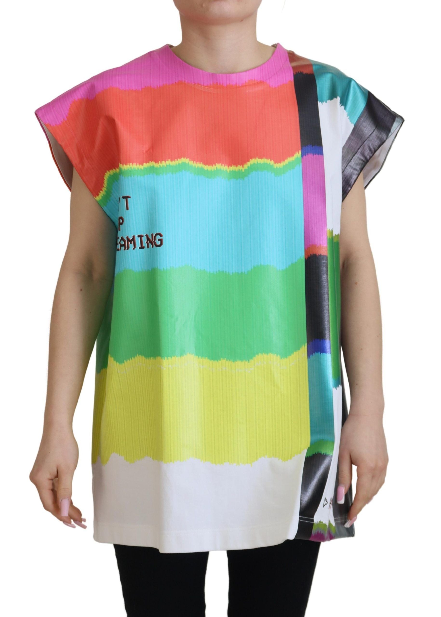 Dolce & Gabbana Multicolor Sleeveless Cotton Women's Top