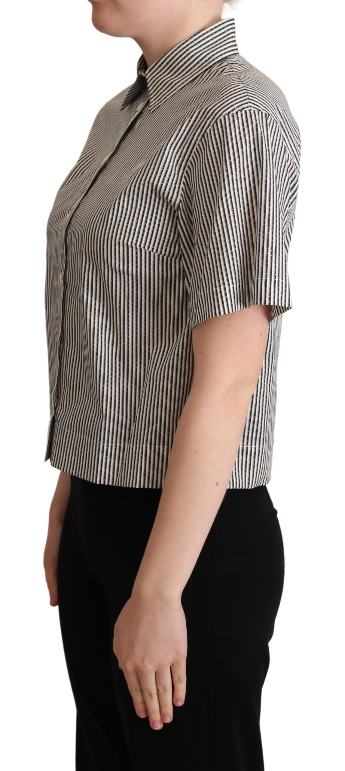 Dolce & Gabbana Elegant Striped Cotton Polo for Women's Women