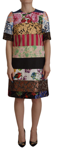 Dolce & Gabbana Patchwork Sheath Mini Dress - Multicolor Women's Elegance1