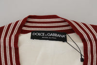 Dolce & Gabbana Off White Silk Cotton V-Neck Men's Sweater8