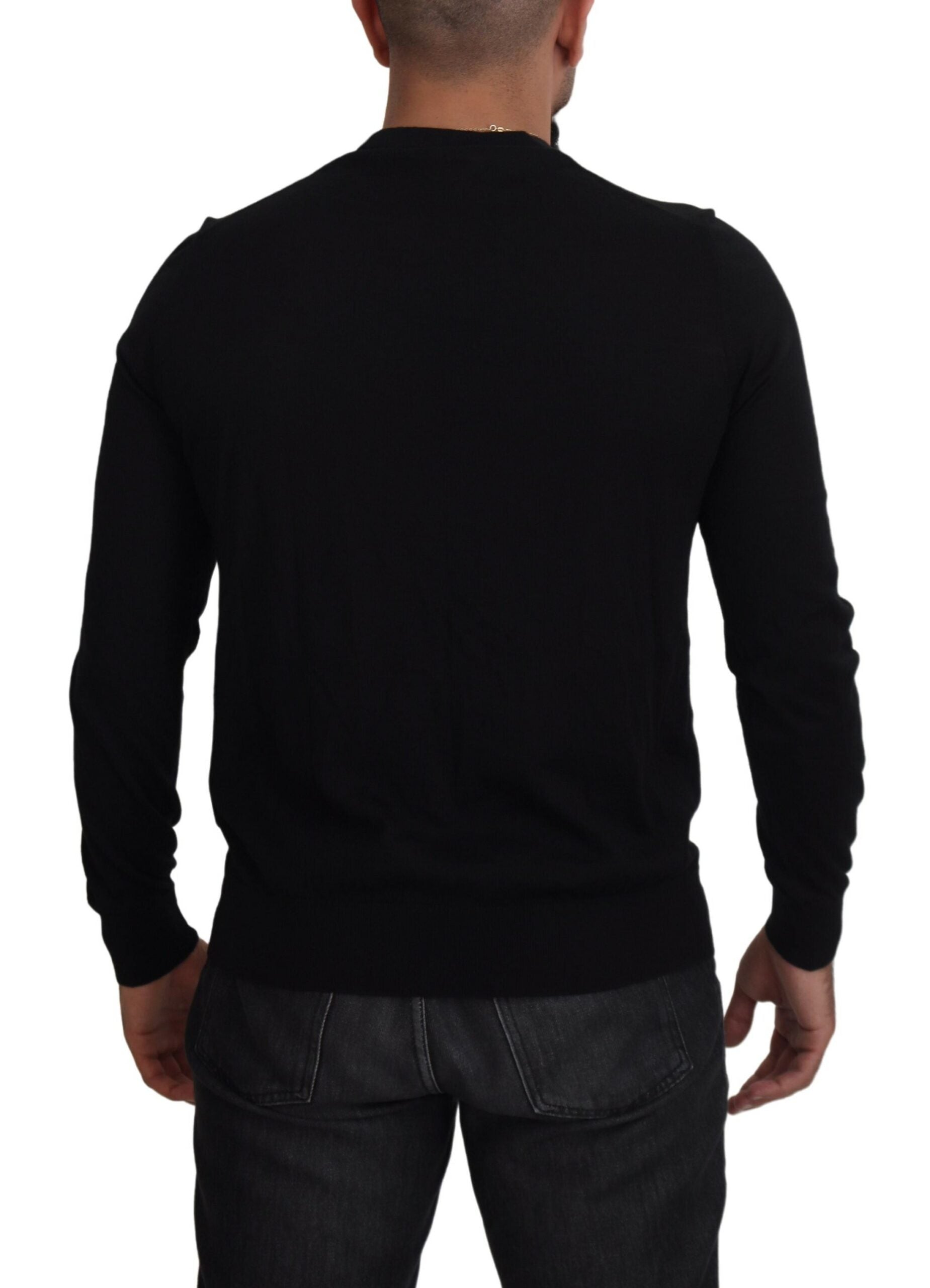 Dolce & Gabbana Black Cashmere Button Down Cardigan Men's Sweater5