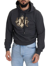 Dolce & Gabbana Gray Logo Cotton Hooded Sweatshirt Men's Sweater9