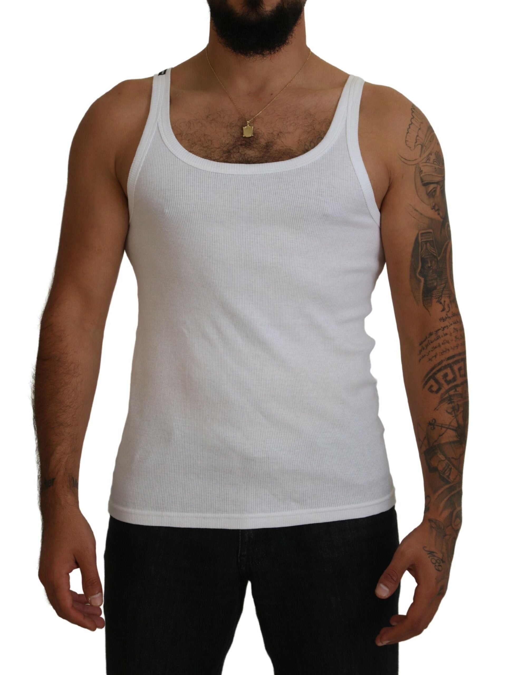 Dolce & Gabbana Cotton White Tank Sleeveless Underwear Men's T-shirt1