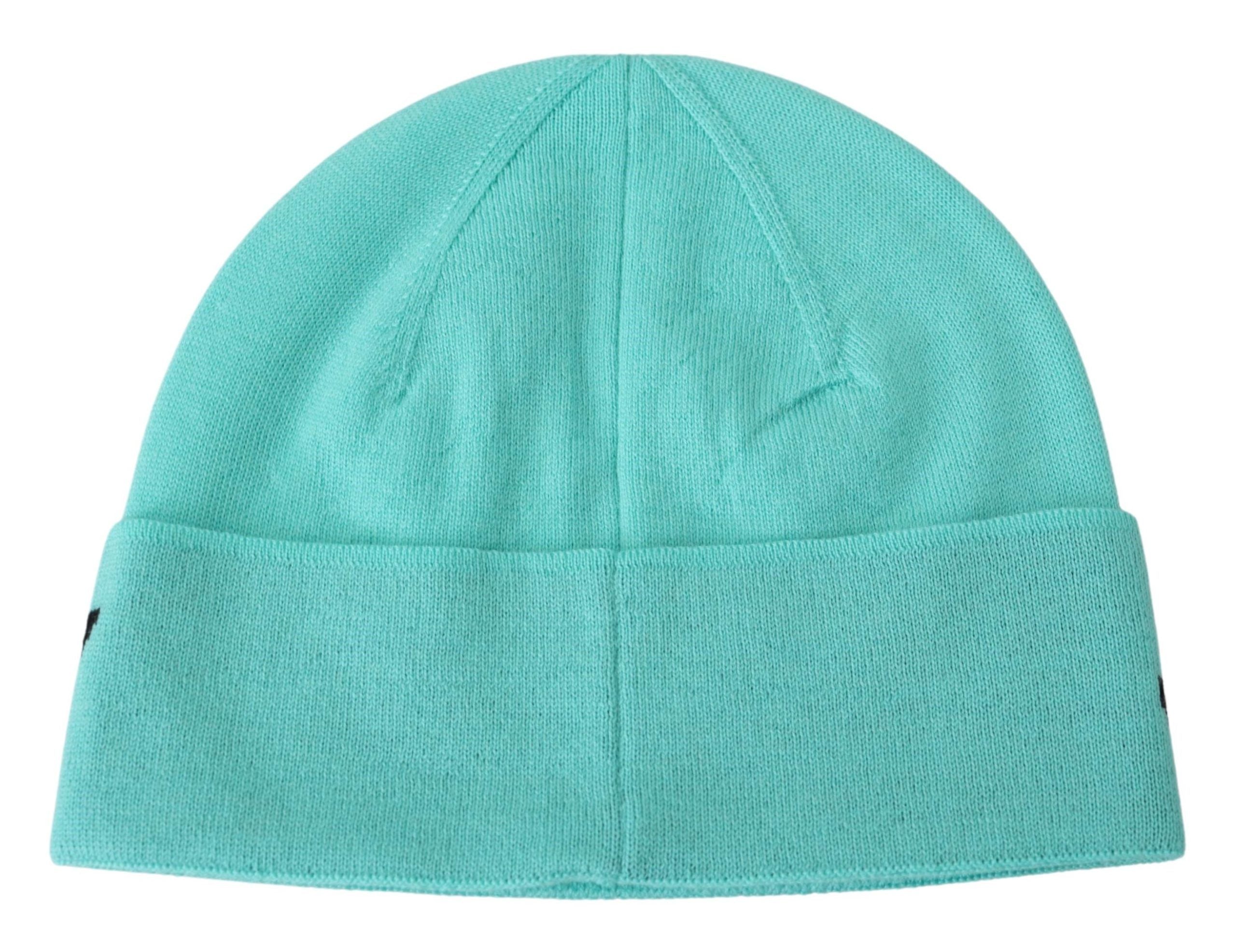 Givenchy Aquamarine Green Wool Beanie with Signature Men's Logo