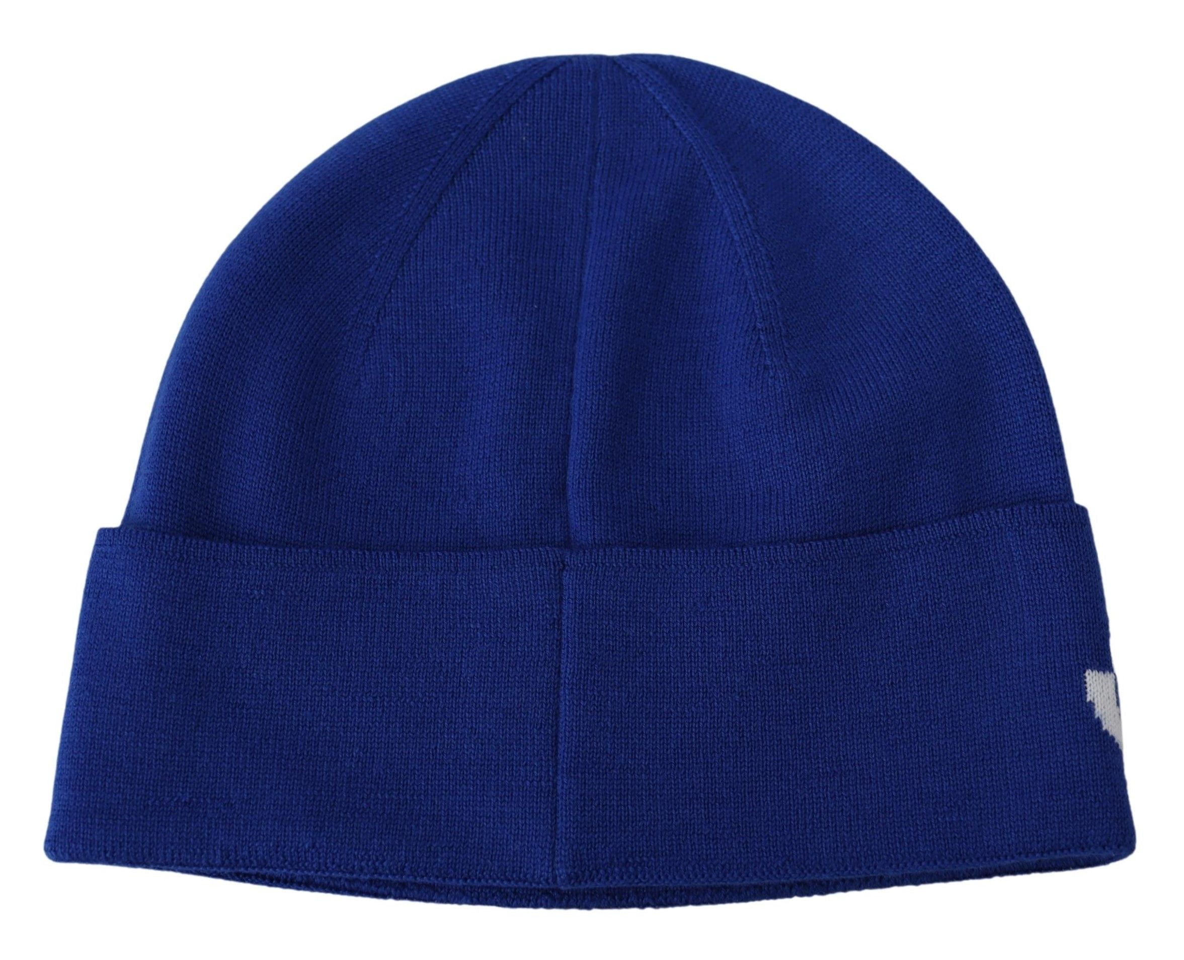 Givenchy Chic Unisex Cobalt Wool Beanie with Logo Men's Detail