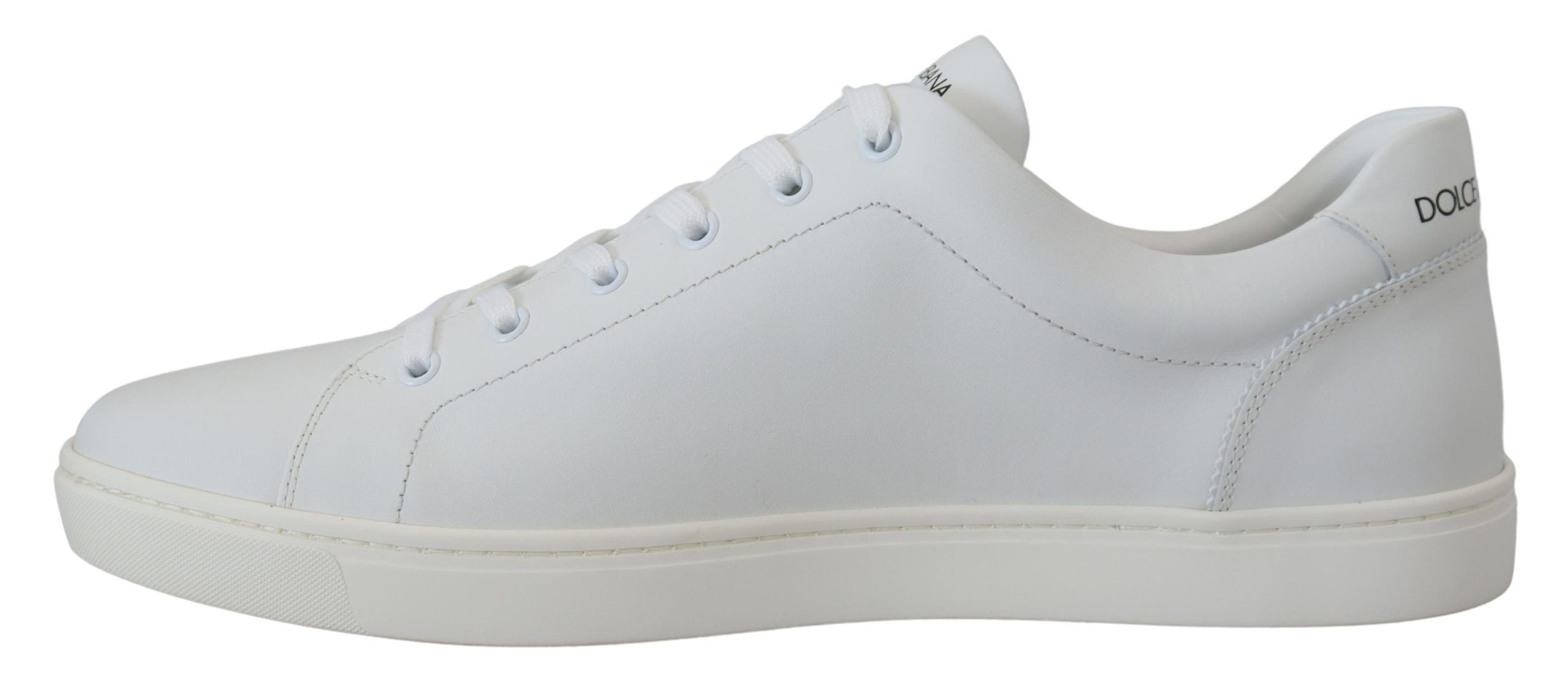 Dolce & Gabbana Elegant White Leather Men's Men's Sneakers