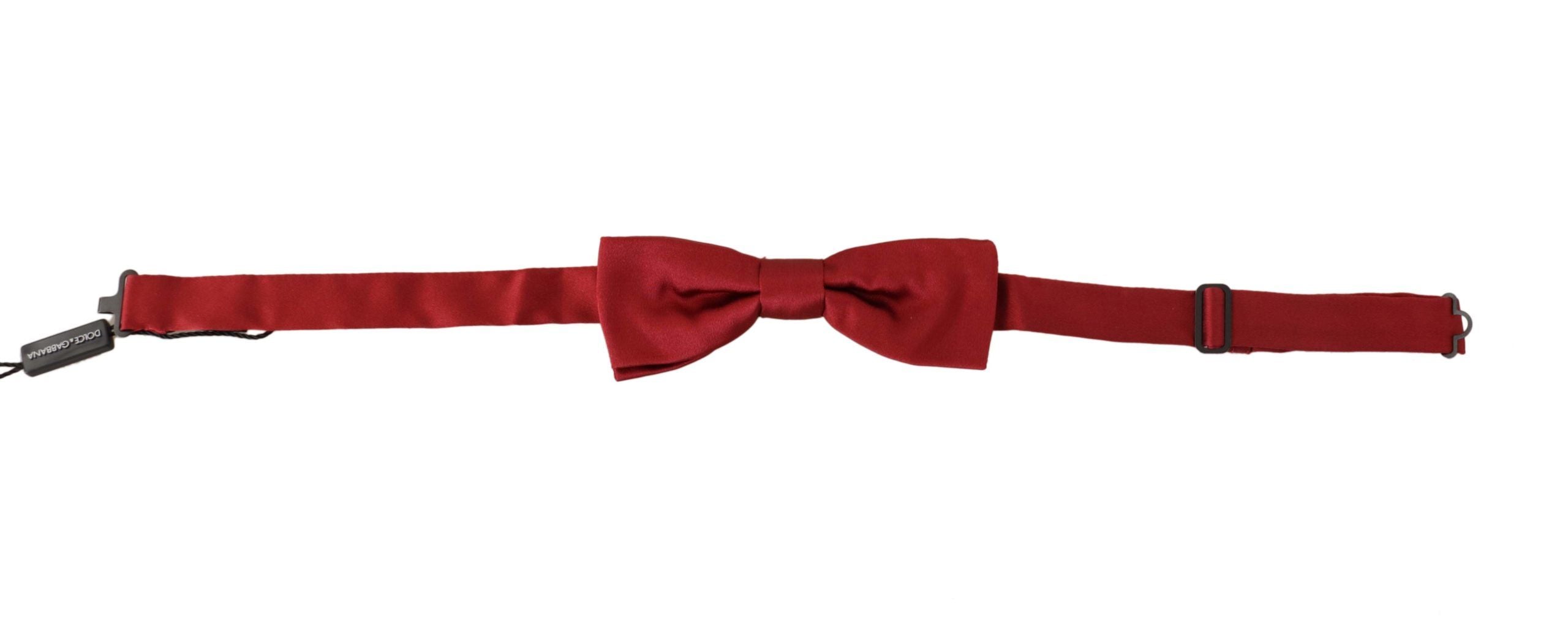 Dolce & Gabbana Elegant Silk Red Bow Men's Tie