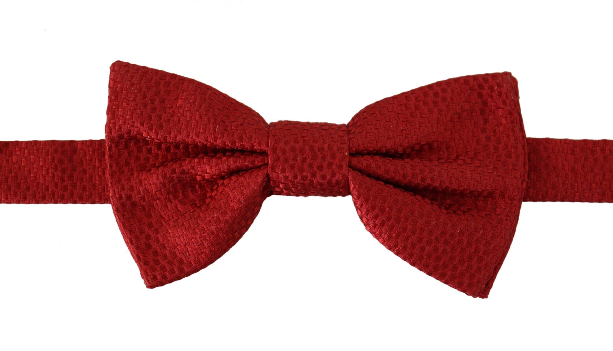 Dolce & Gabbana Elegant Red Silk Bow Men's Tie