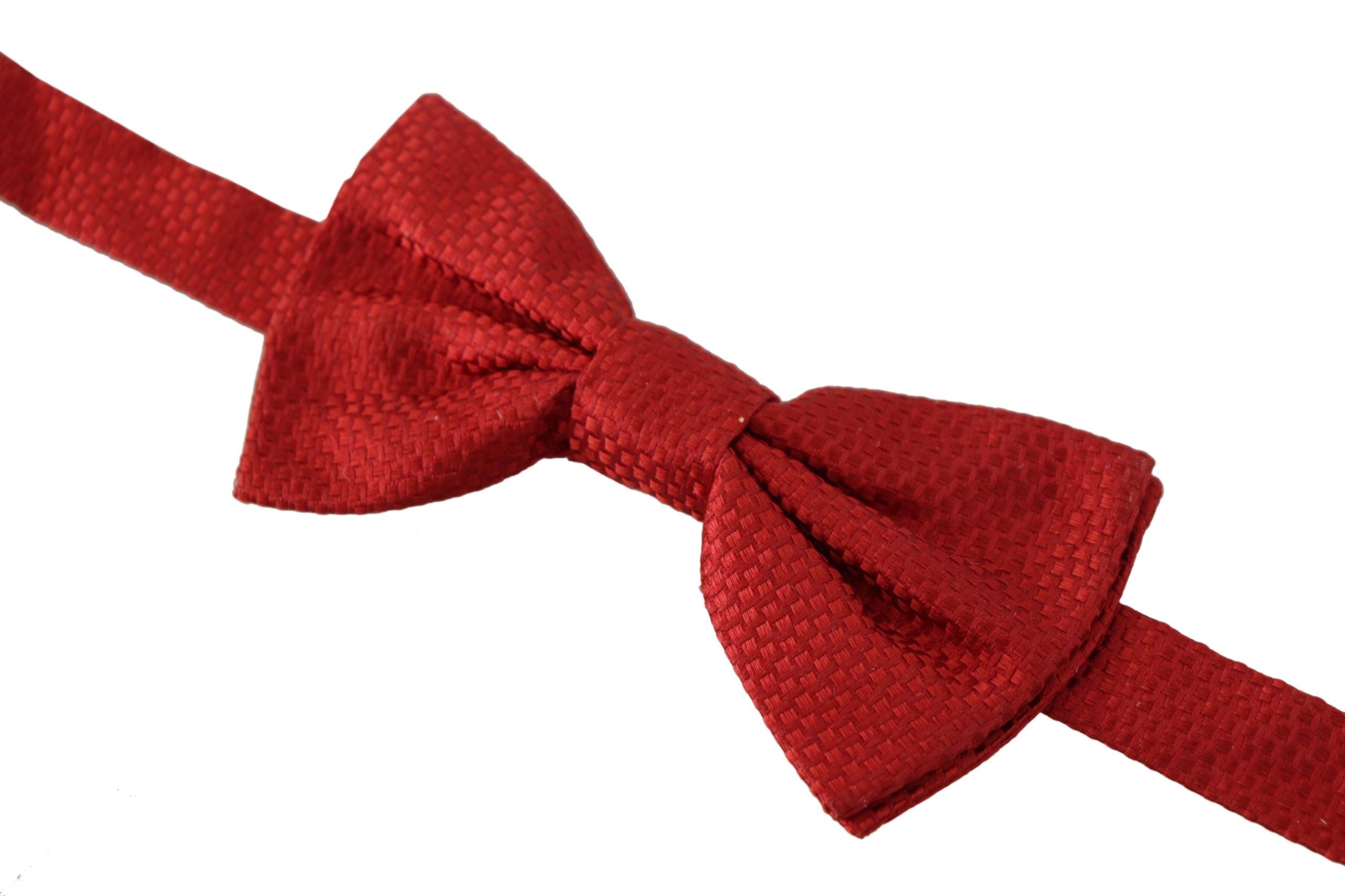 Dolce & Gabbana Elegant Red Silk Bow Men's Tie