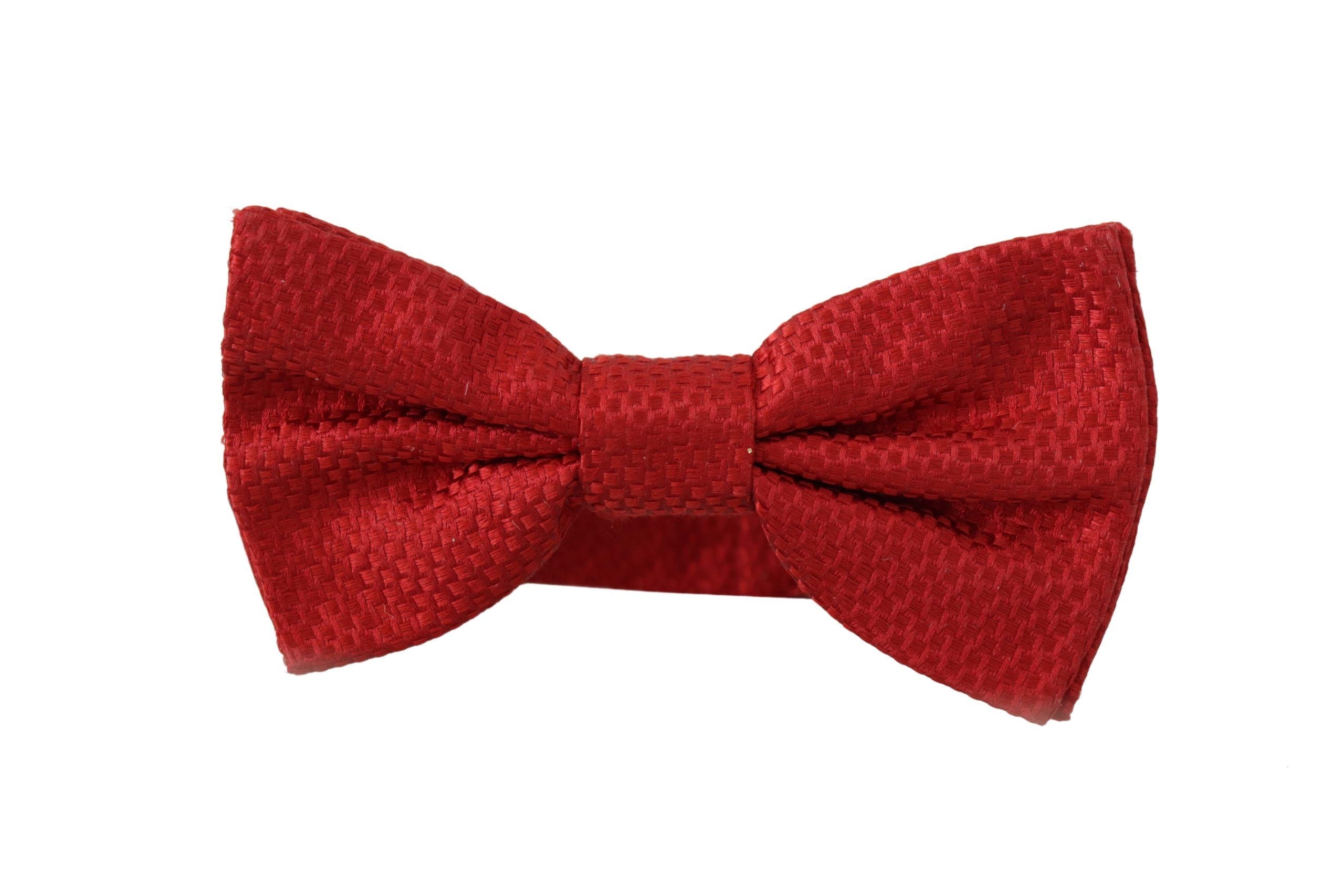 Dolce & Gabbana Elegant Red Silk Bow Men's Tie