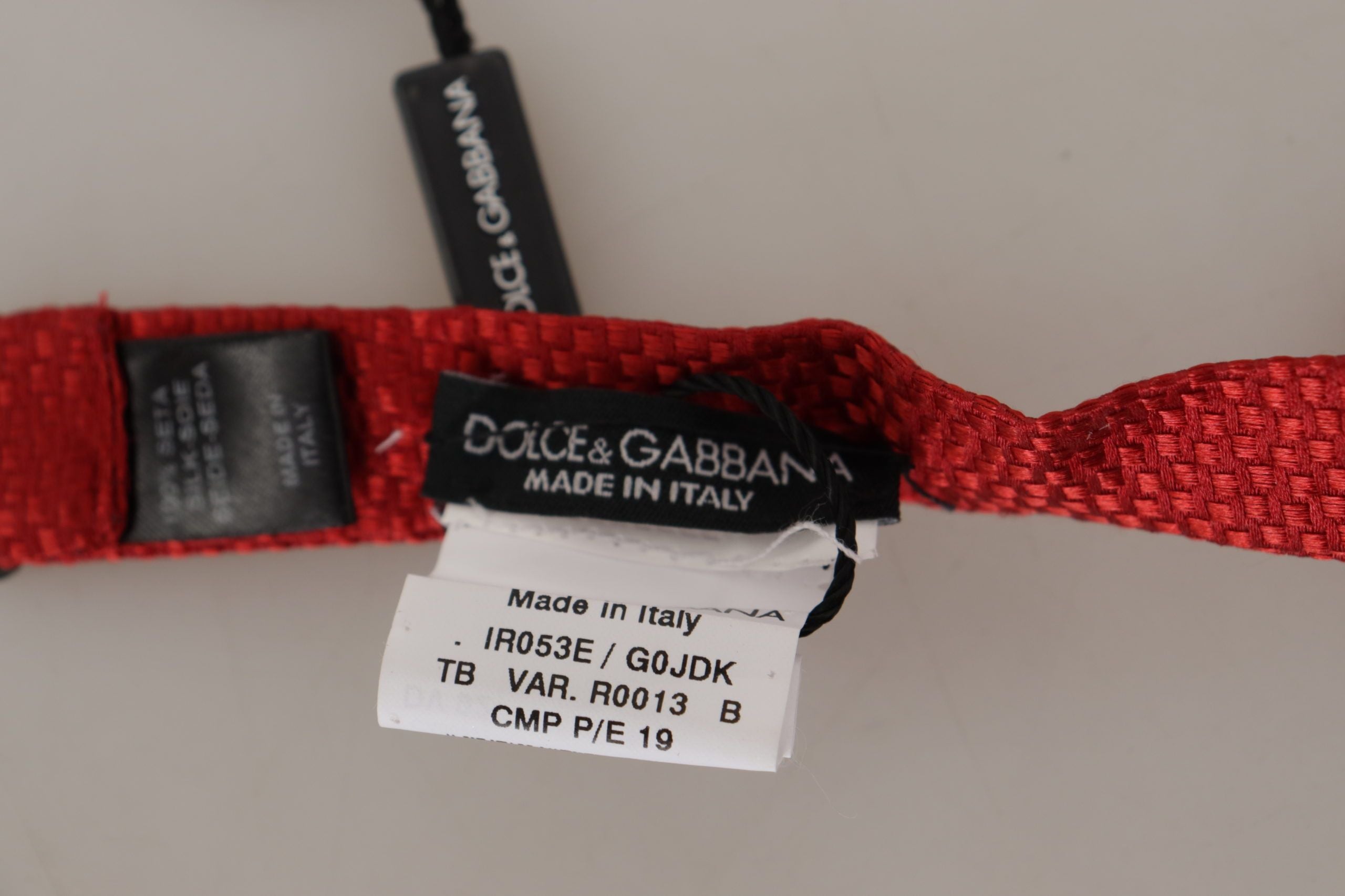 Dolce & Gabbana Elegant Red Silk Bow Men's Tie