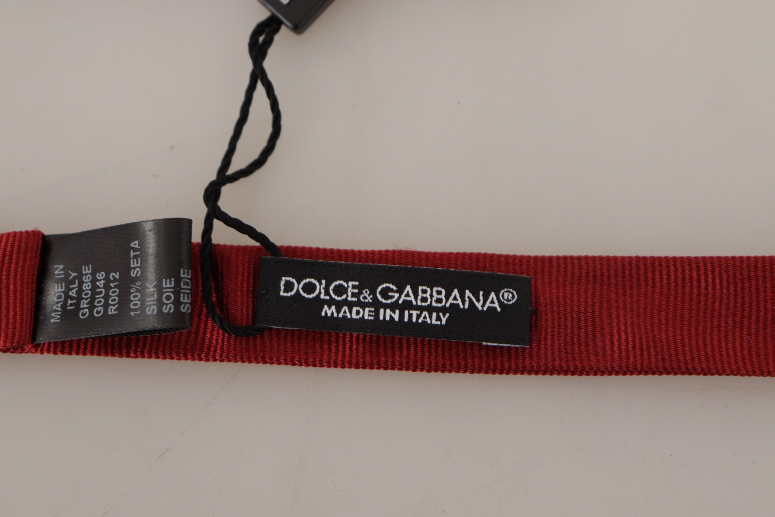 Dolce & Gabbana Elegant Red Silk Bow Men's Tie