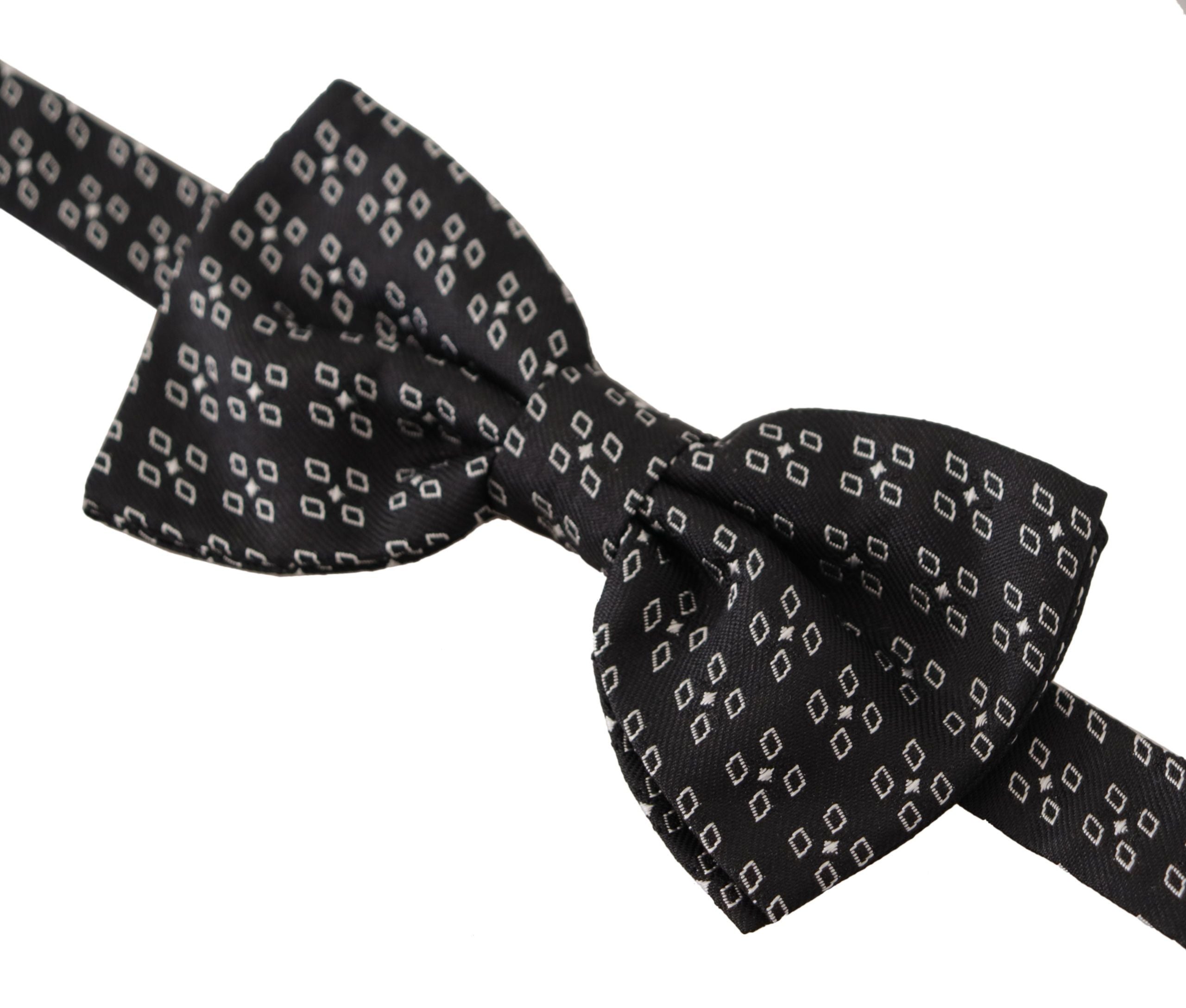 Dolce & Gabbana Elegant Polka Dot Silk Bow Men's Tie