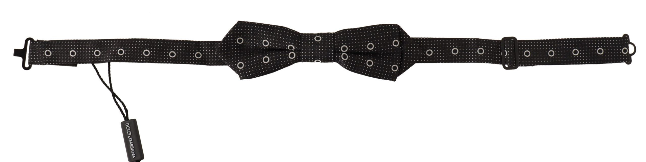 Dolce & Gabbana Polka Dot Silk Bow Tie in Black and Men's White