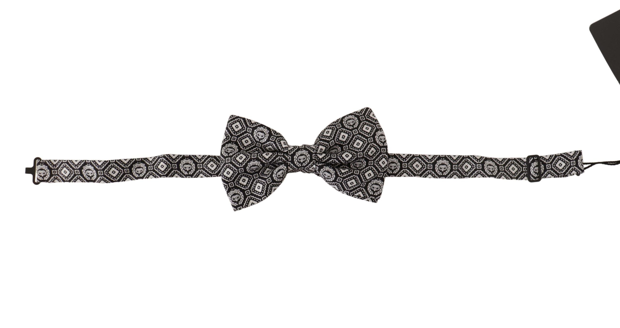 Dolce & Gabbana Elegant Silk Black Bow Men's Tie